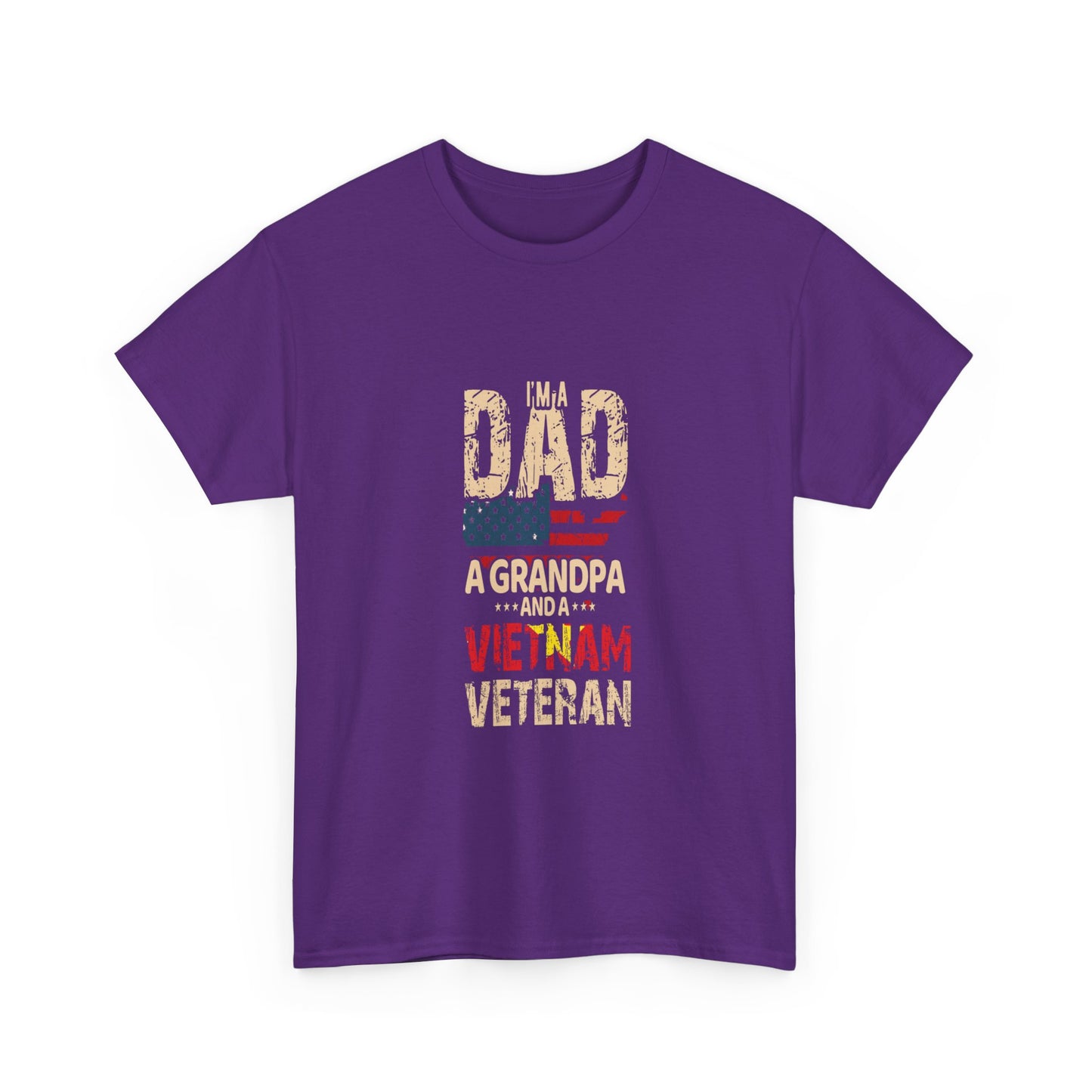 Vietnam Veteran Dad T-Shirt, Unisex Heavy Cotton Tee for Father's Day, Patriotic Gift, Grandpa Shirt, Memorial Day Tops