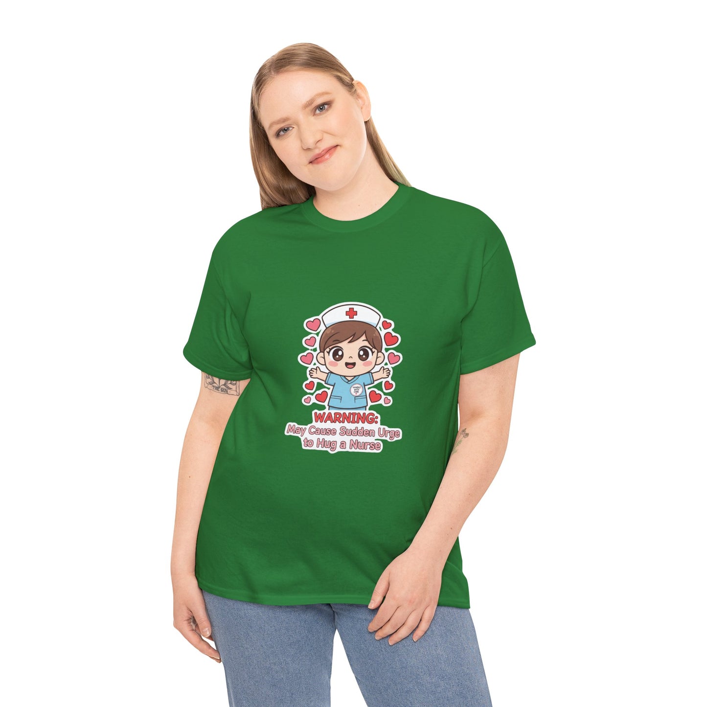 Nurse Humor Tee, Unisex Heavy Cotton Tee for Healthcare Workers, Cute Nurse Shirt, Gift for Nurses, Funny Medical Apparel, Casual T-Shirt
