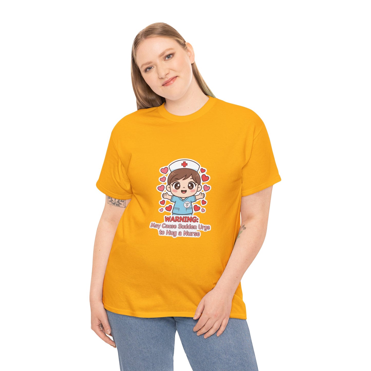 Nurse Humor Tee, Unisex Heavy Cotton Tee for Healthcare Workers, Cute Nurse Shirt, Gift for Nurses, Funny Medical Apparel, Casual T-Shirt