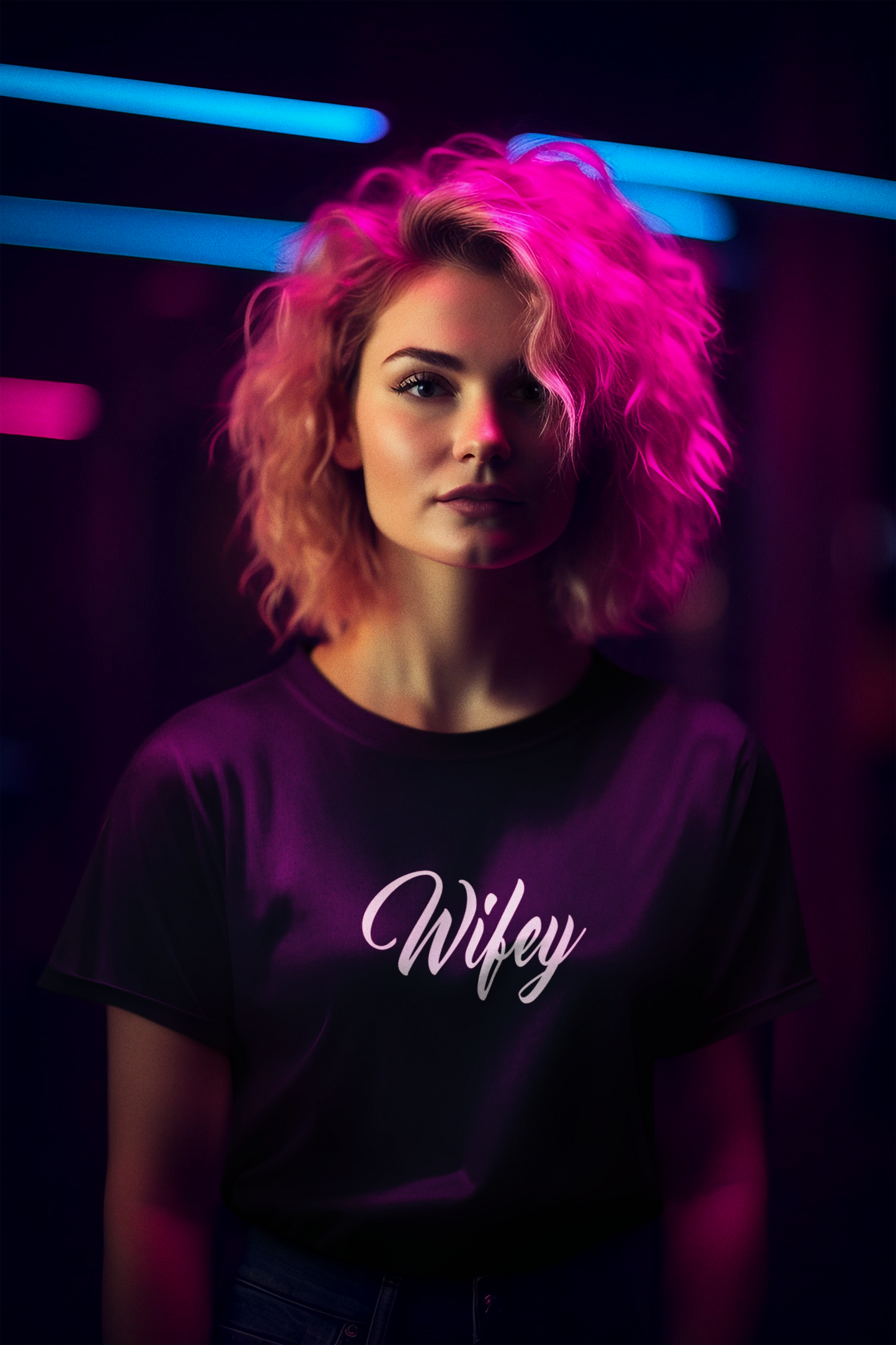 Wifey Unisex Cotton Tee - Cute Girlfriend Gift, Casual Fashion, Valentine's Day, Engagement, Wedding Party Tee