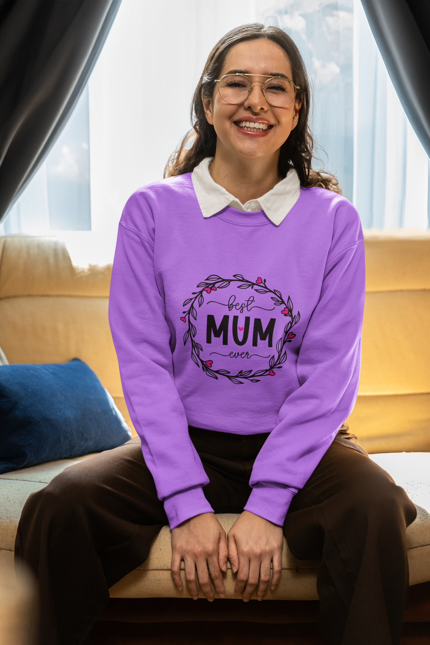 Best Mum Ever Unisex Garment-Dyed Sweatshirt, Mother's Day Gift, Cozy Sweatshirt, Unique Mum Shirt, Birthday Gift for Mum, Gift for Her