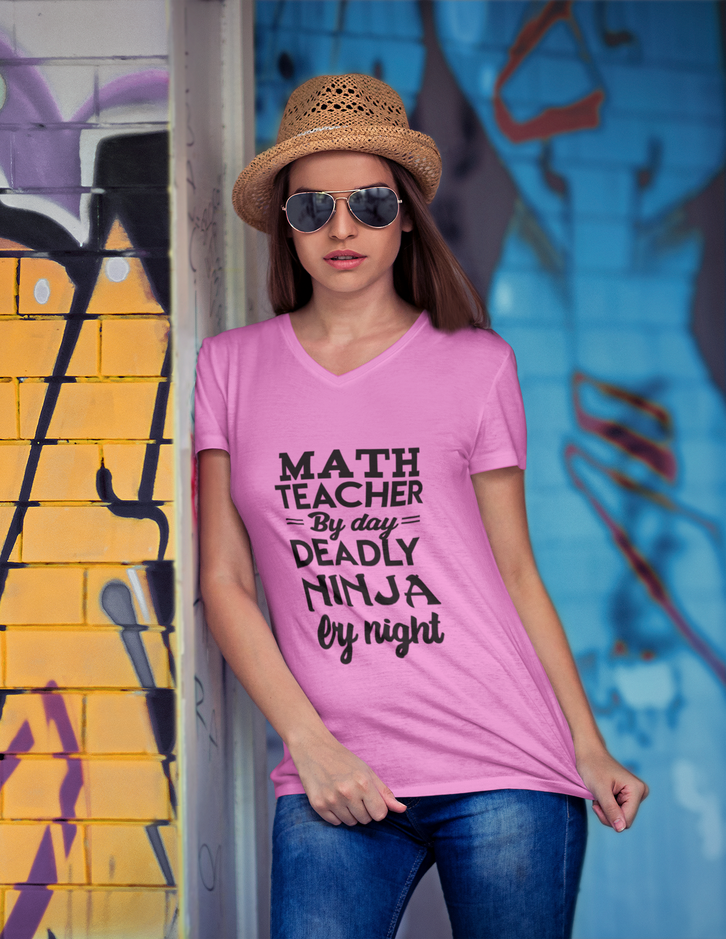 Math Teacher Ninja Unisex T-shirt - Fun Gift for Educators, Teacher Appreciation, Back to School, Funny Classroom Style
