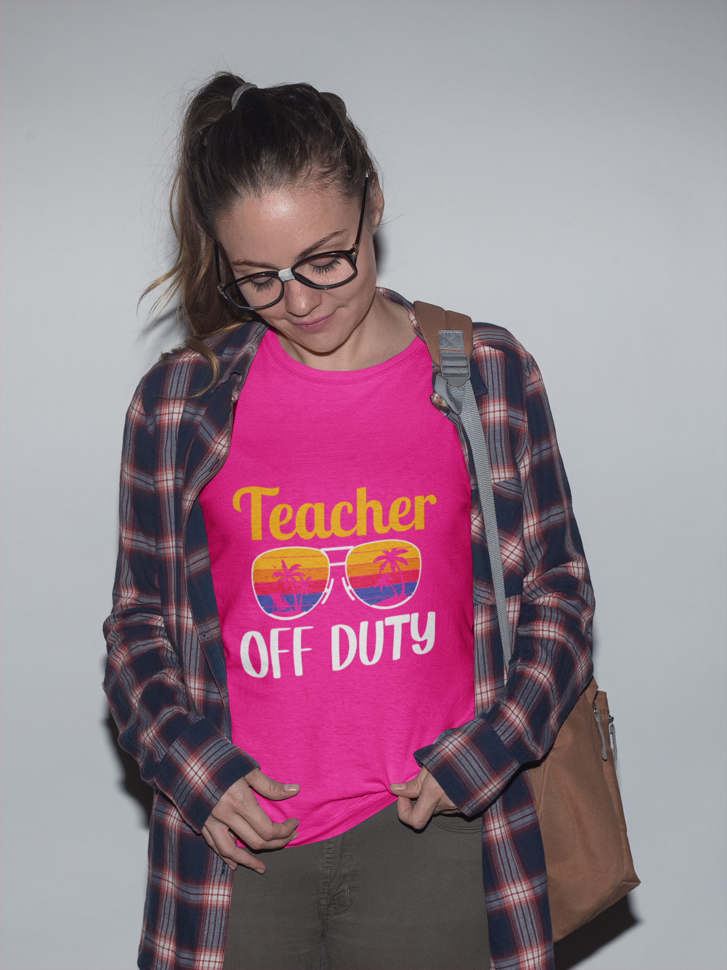 Teacher Off Duty Graphic Tee, Summer Teacher Shirt, Vacation Style, Gift for Educators, Relaxed Fit T-Shirt