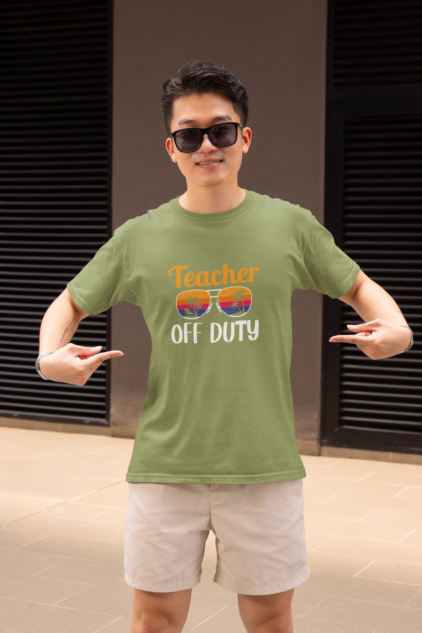 Teacher Off Duty Graphic Tee, Summer Teacher Shirt, Vacation Style, Gift for Educators, Relaxed Fit T-Shirt