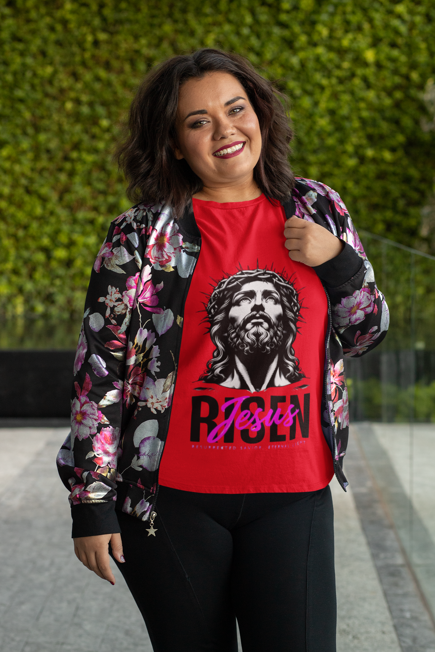 Jesus Risen Graphic Tee, Christian T-Shirt, Religious Apparel, Inspirational Cotton Shirt, Faith-Based Gift