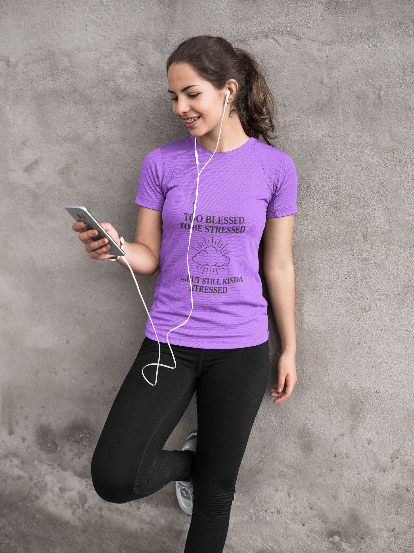 Funny Unisex T-Shirt: "Too Blessed to Be Stressed" - Perfect Gift for Stress Relief, Casual Wear, Relaxation, Self-Care, Humor