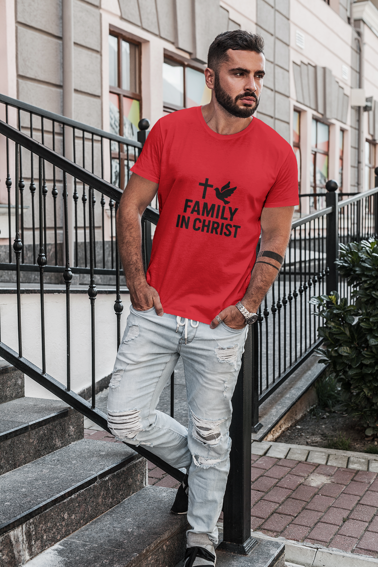 Faith-Inspired Family T-Shirt, Christian Gift, Unisex Tee for Family Events, Church Outfits, Religious Apparel