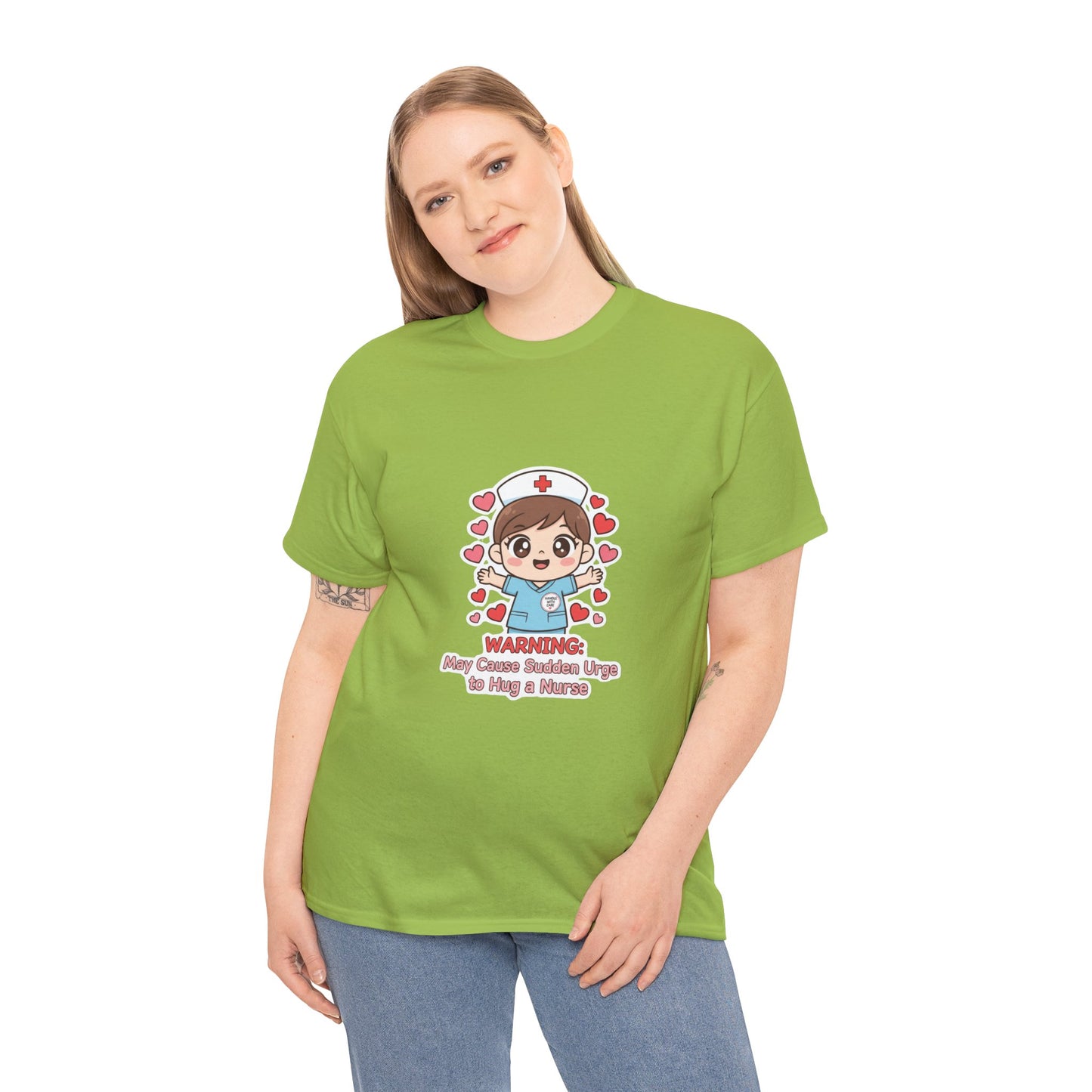 Nurse Humor Tee, Unisex Heavy Cotton Tee for Healthcare Workers, Cute Nurse Shirt, Gift for Nurses, Funny Medical Apparel, Casual T-Shirt