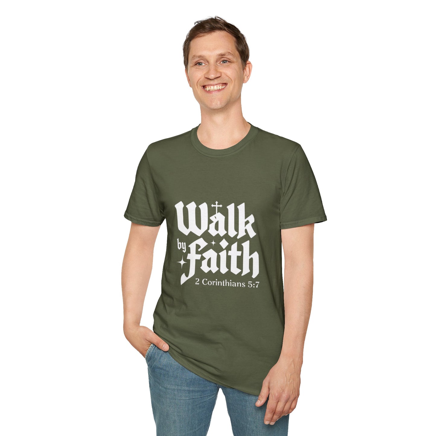 Faith-Inspired Unisex T-Shirt | Walk by Faith, Inspirational Tee, Christian Clothing, Gift for Believers, Casual Faith Wear
