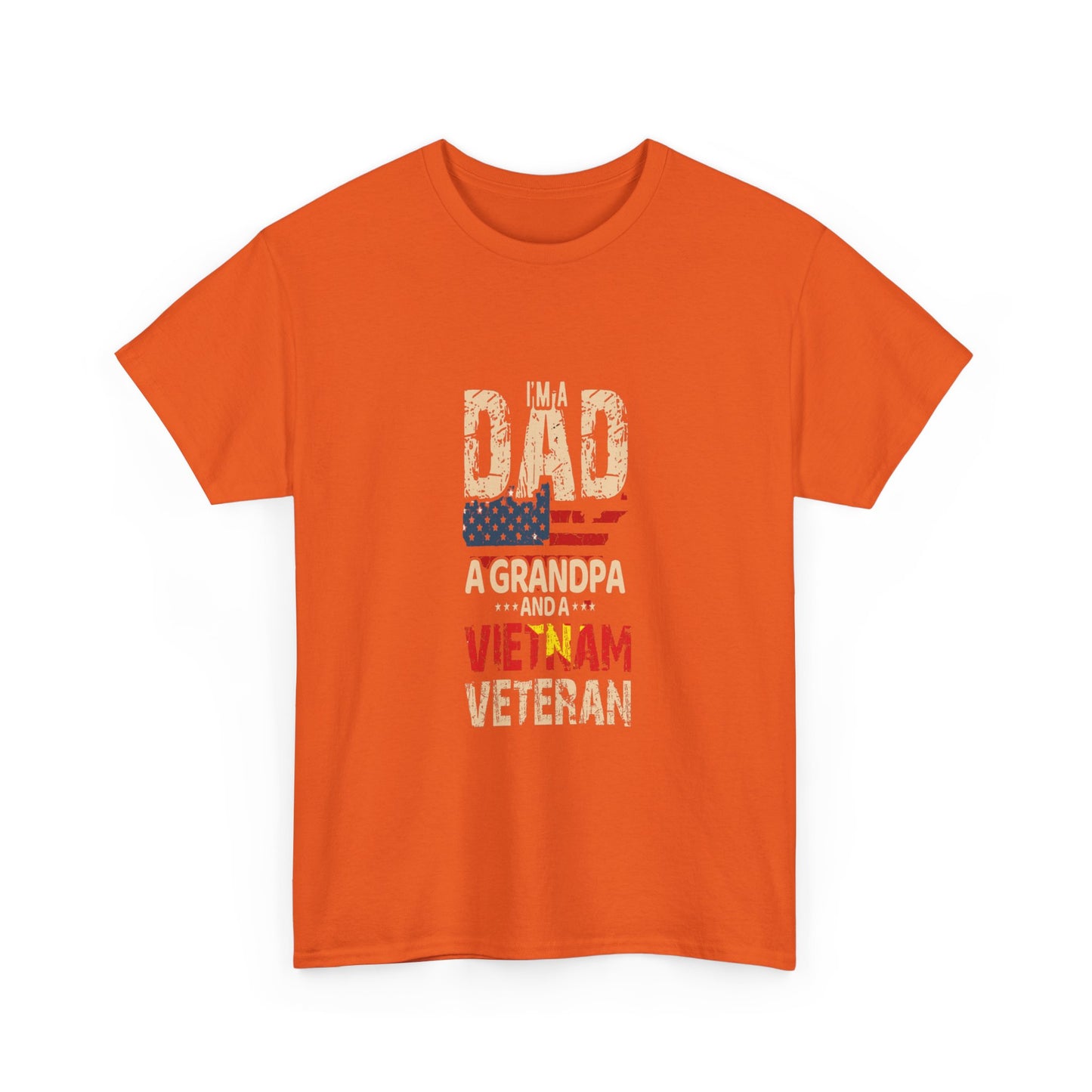 Vietnam Veteran Dad T-Shirt, Unisex Heavy Cotton Tee for Father's Day, Patriotic Gift, Grandpa Shirt, Memorial Day Tops