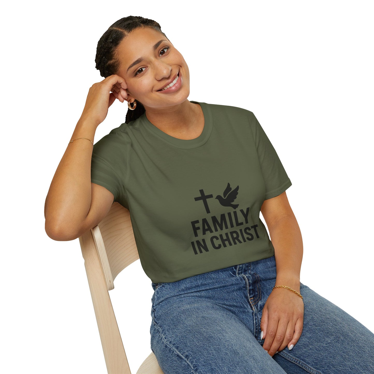 Faith-Inspired Family T-Shirt, Christian Gift, Unisex Tee for Family Events, Church Outfits, Religious Apparel