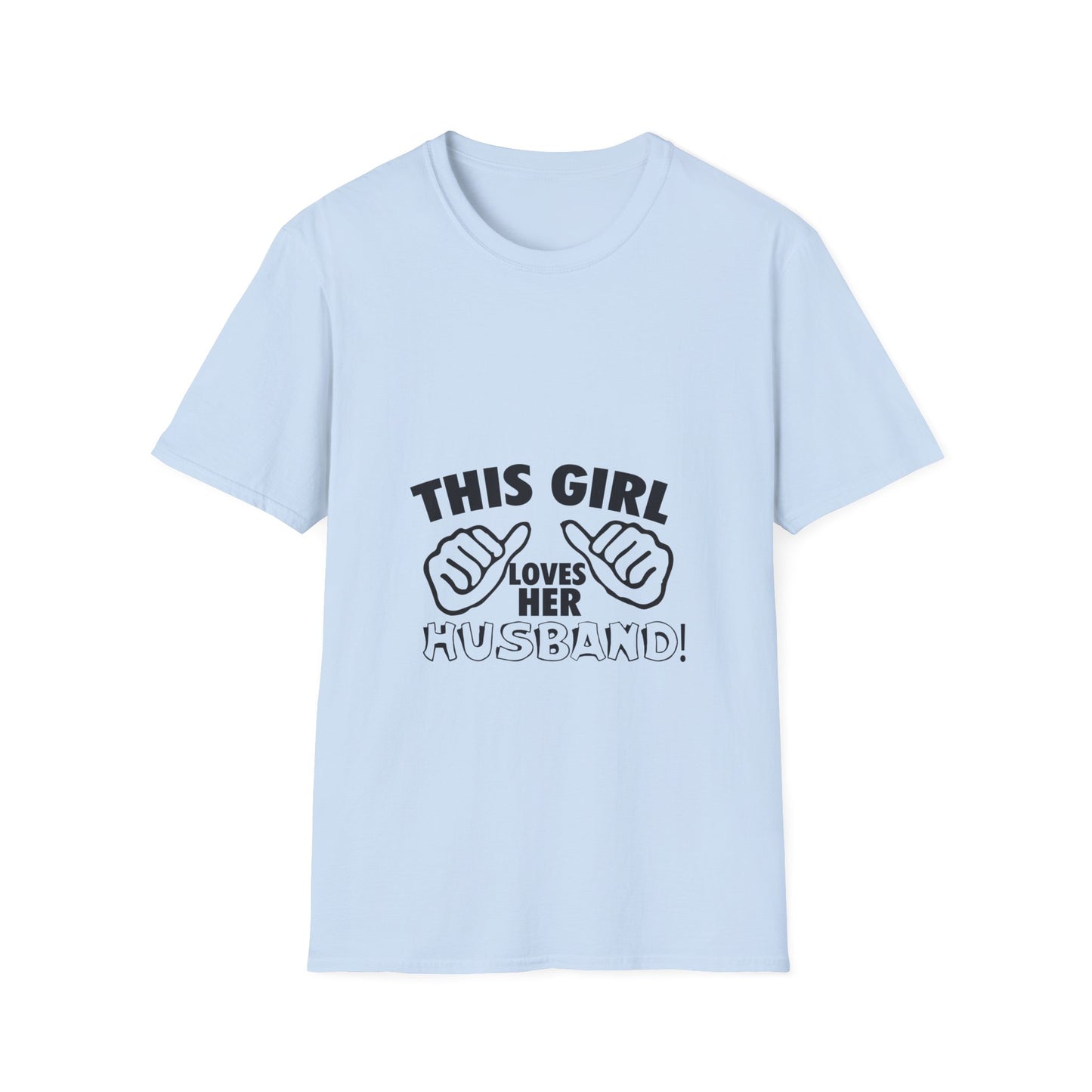 This Girl Loves Her Husbands Unisex T-Shirt - Funny Gift for Wives, Casual Wear, Family Reunion, Humorous Tee, Unique Summer Outfit