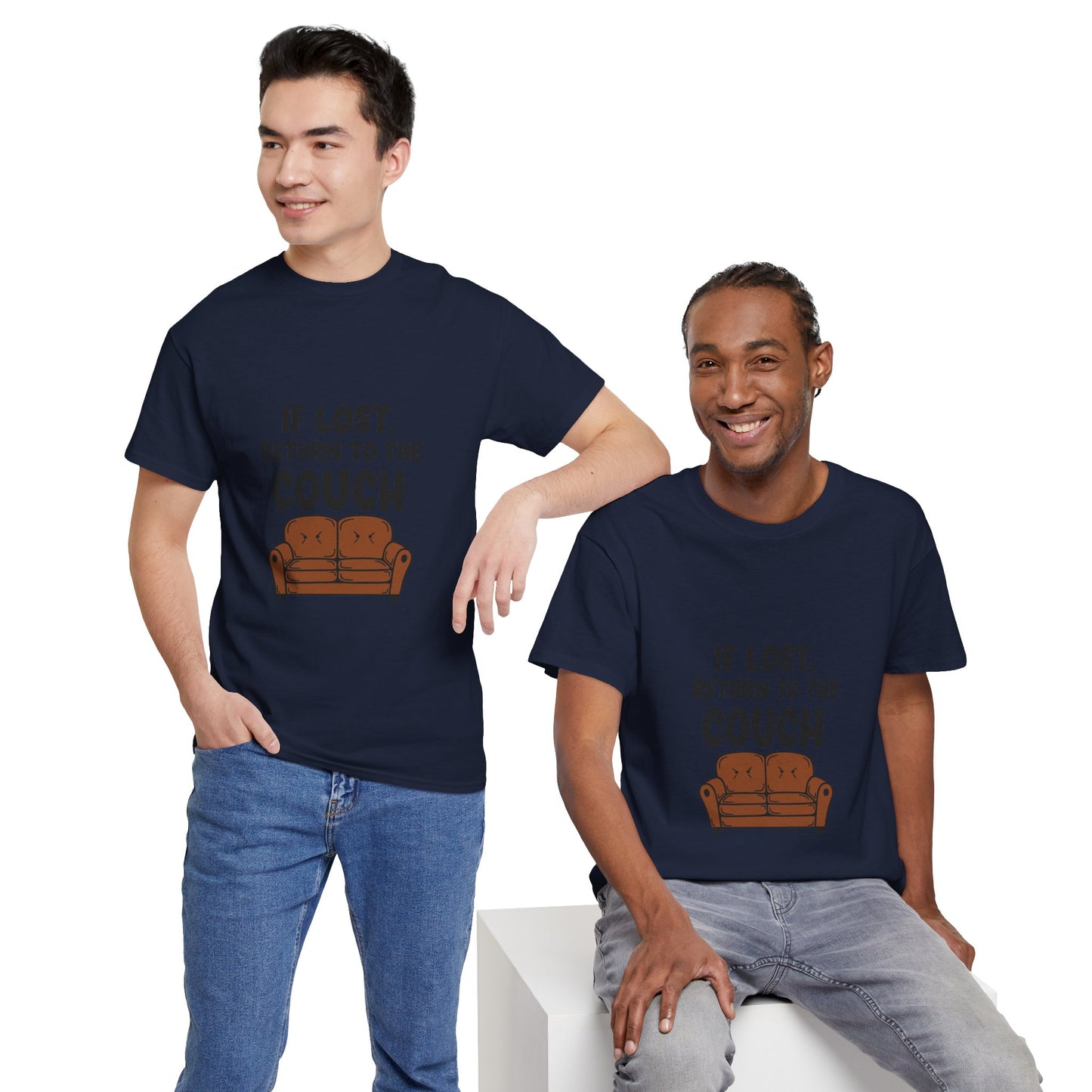 Funny Couch Tee, Unisex Heavy Cotton Tee, Comfort Shirt for Homebodies, Perfect Gift for Couch Lovers, Casual Wear, Quirky Shirt