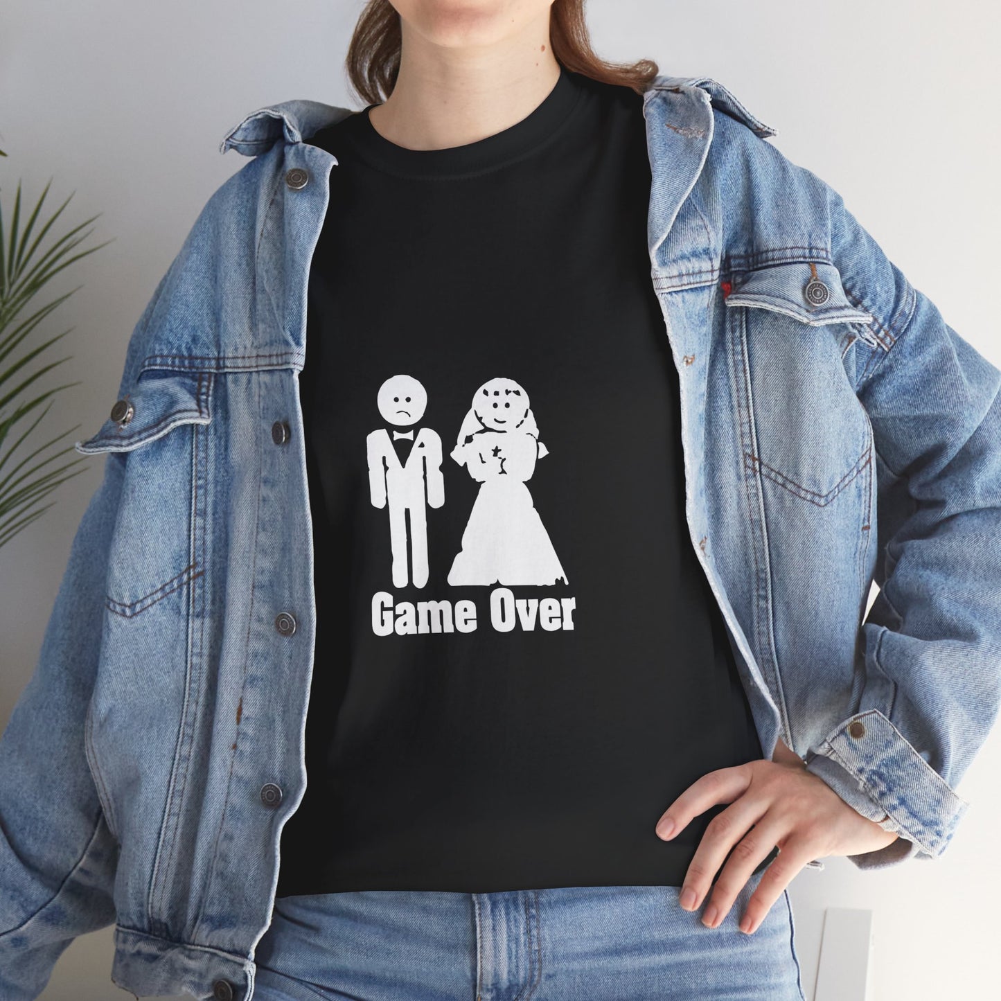 Game Over Wedding T-Shirt | Funny Bride & Groom Tee | Perfect for Couples, Engagement Party, Wedding Gifts, Anniversary