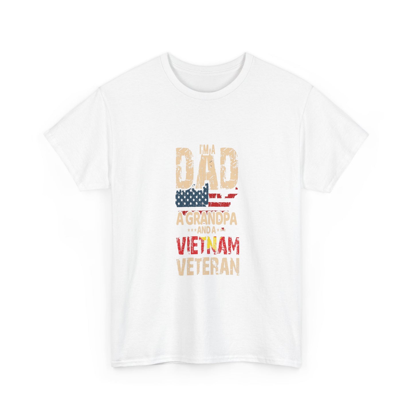 Vietnam Veteran Dad T-Shirt, Unisex Heavy Cotton Tee for Father's Day, Patriotic Gift, Grandpa Shirt, Memorial Day Tops