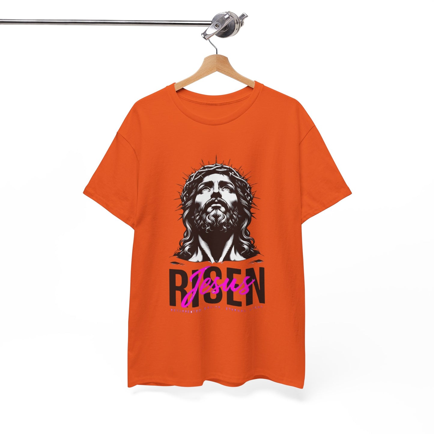 Jesus Risen Graphic Tee, Christian T-Shirt, Religious Apparel, Inspirational Cotton Shirt, Faith-Based Gift