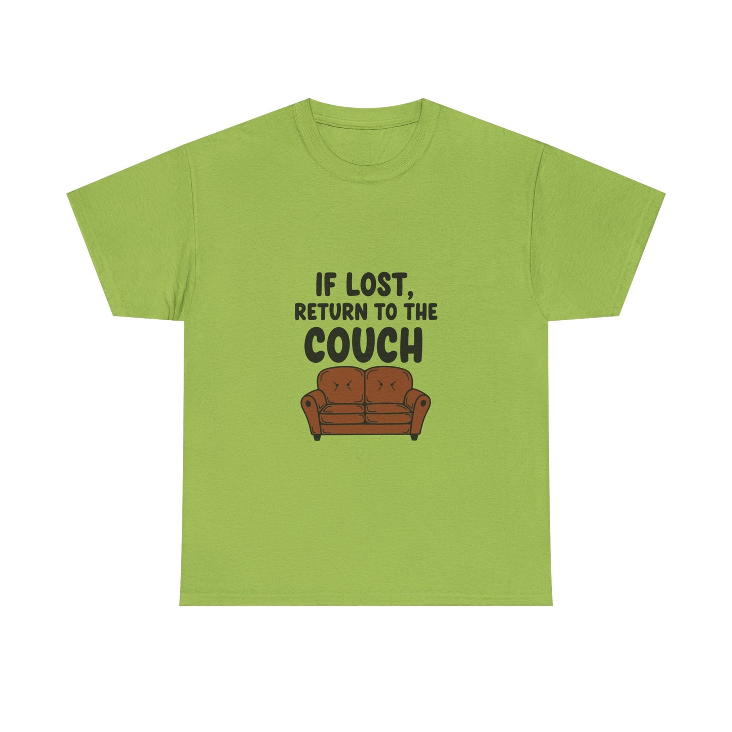 Funny Couch Tee, Unisex Heavy Cotton Tee, Comfort Shirt for Homebodies, Perfect Gift for Couch Lovers, Casual Wear, Quirky Shirt