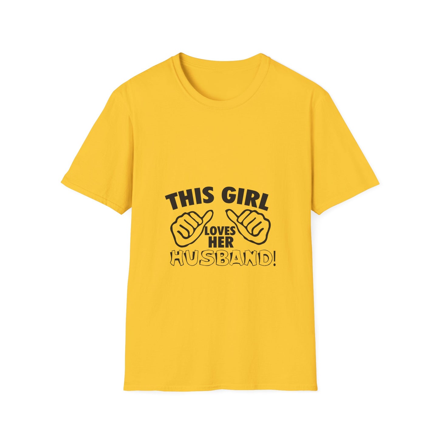 This Girl Loves Her Husbands Unisex T-Shirt - Funny Gift for Wives, Casual Wear, Family Reunion, Humorous Tee, Unique Summer Outfit