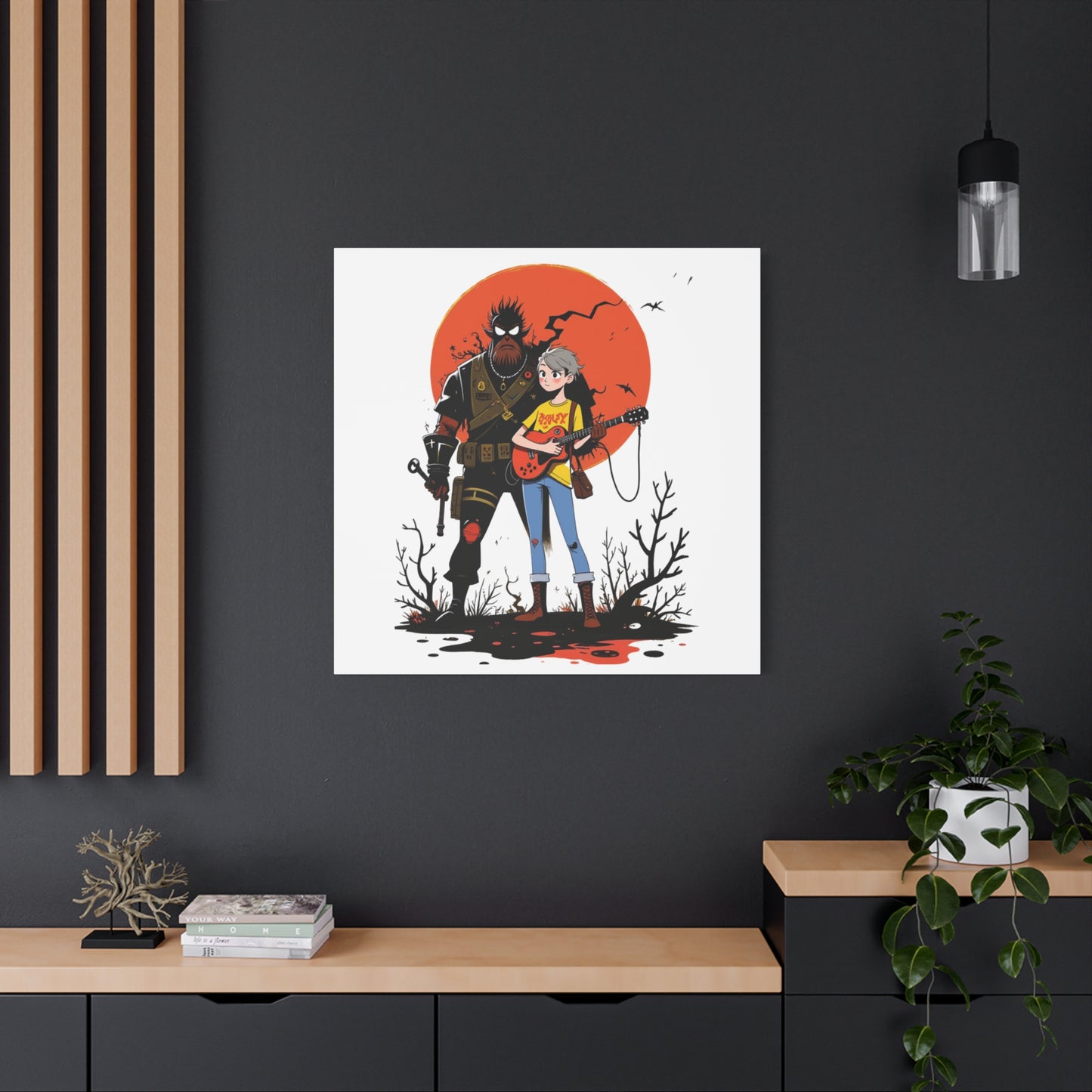 Canvas Art Print, Retro Cool Character Art, Gift for Gamers, Wall Decor for Kids Rooms, Perfect for Birthdays and Holidays