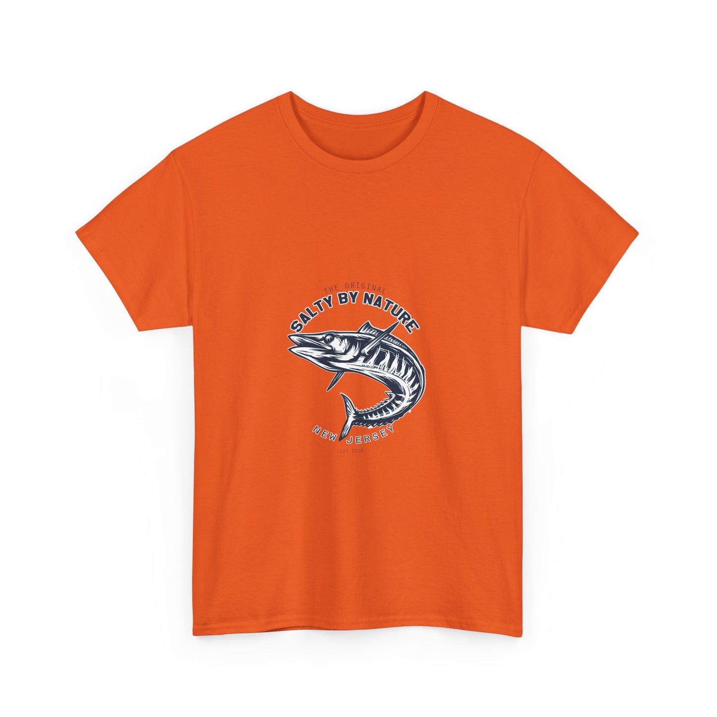 Salty By Nature Unisex Heavy Cotton Tee, Fishing Lover Gift, Outdoor Enthusiast Shirt, Summer Casual Wear, Beach Day Outfit