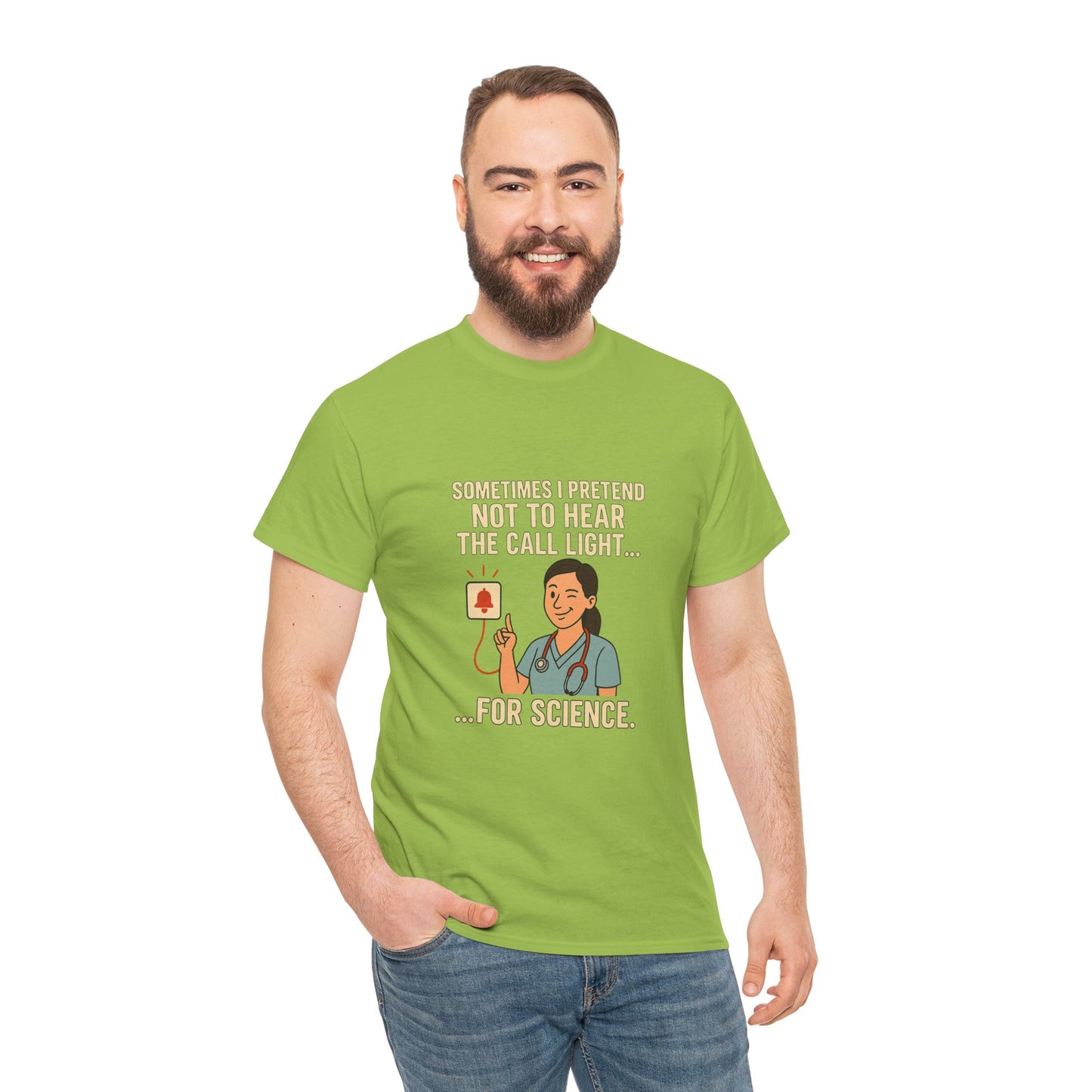 Funny Science Nurse Tee, Unisex Heavy Cotton Tee for Healthcare Workers, Gift for Nurses, Medical Humor Shirt, Nurses Week Apparel