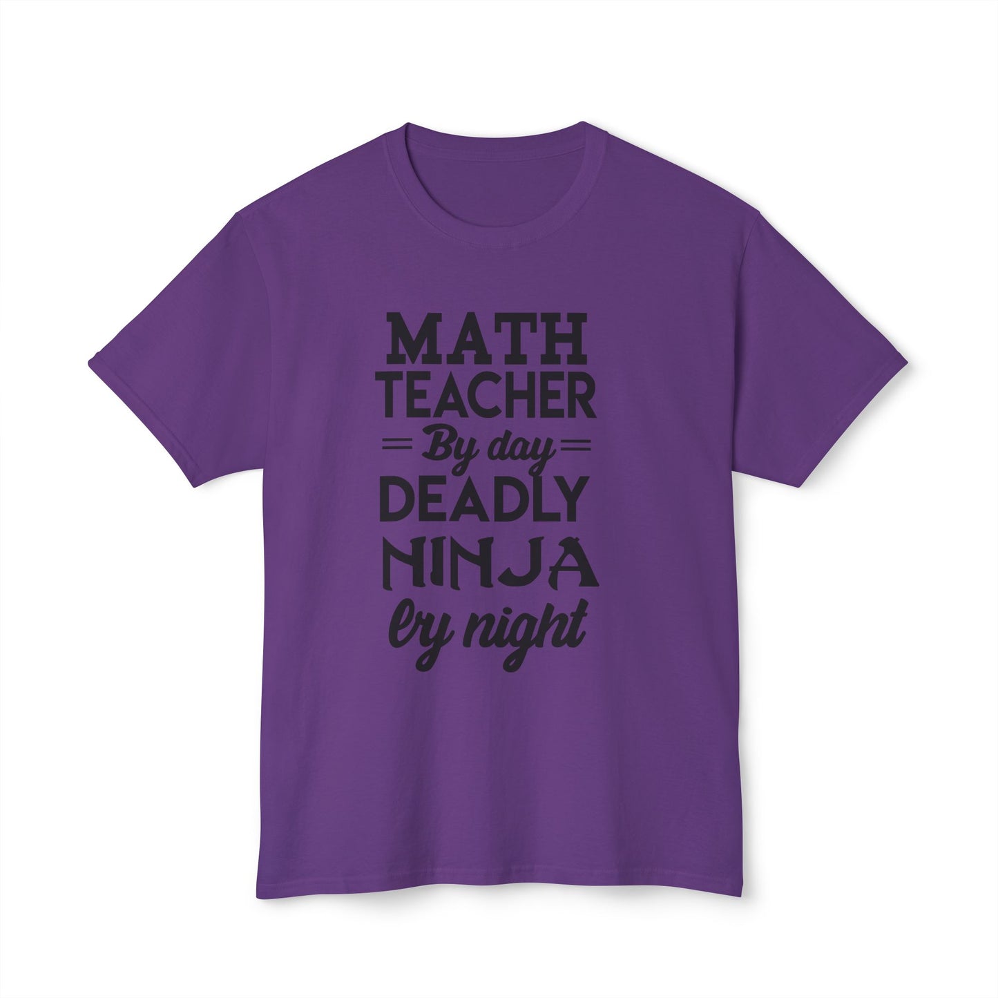 Math Teacher Ninja Unisex T-shirt - Fun Gift for Educators, Teacher Appreciation, Back to School, Funny Classroom Style