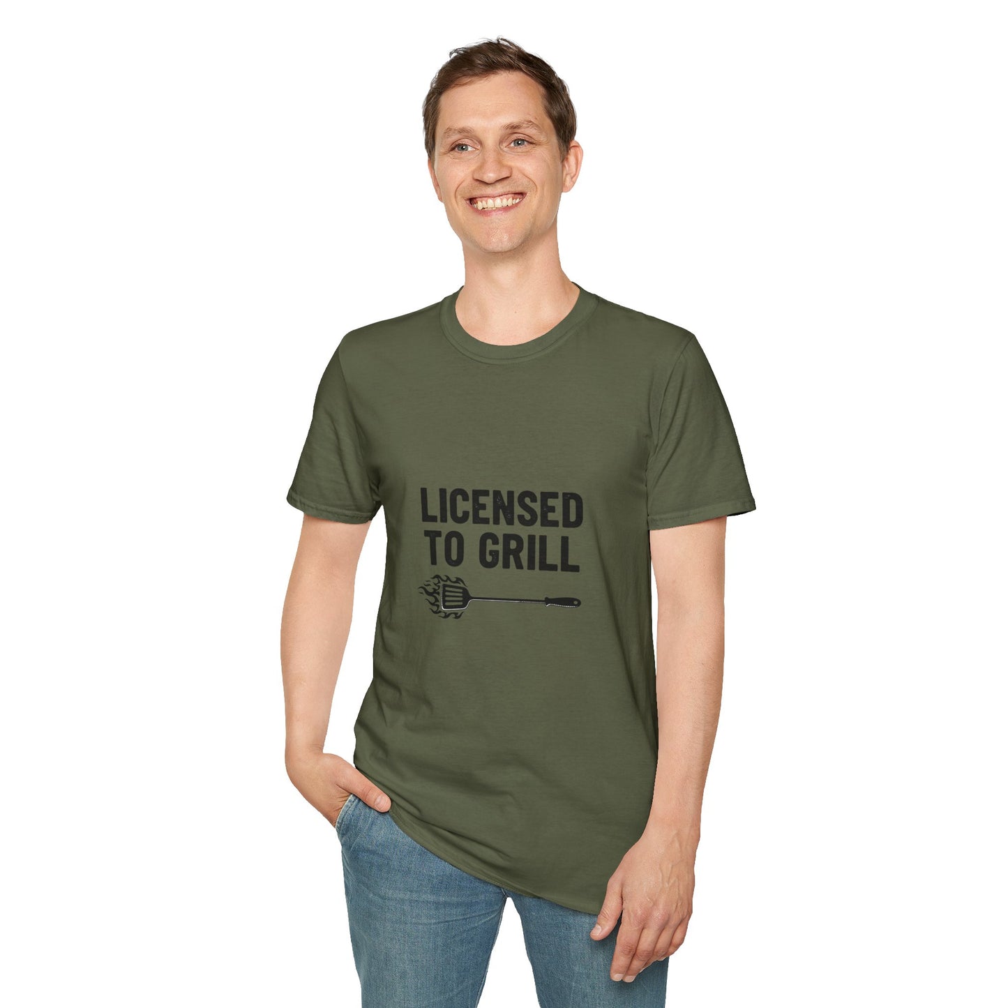 Licensed to Grill Unisex T-Shirt | Funny BBQ Apparel, Grilling Gift, Summer Cookout Top, Foodie Shirt, Outdoor Party Wear