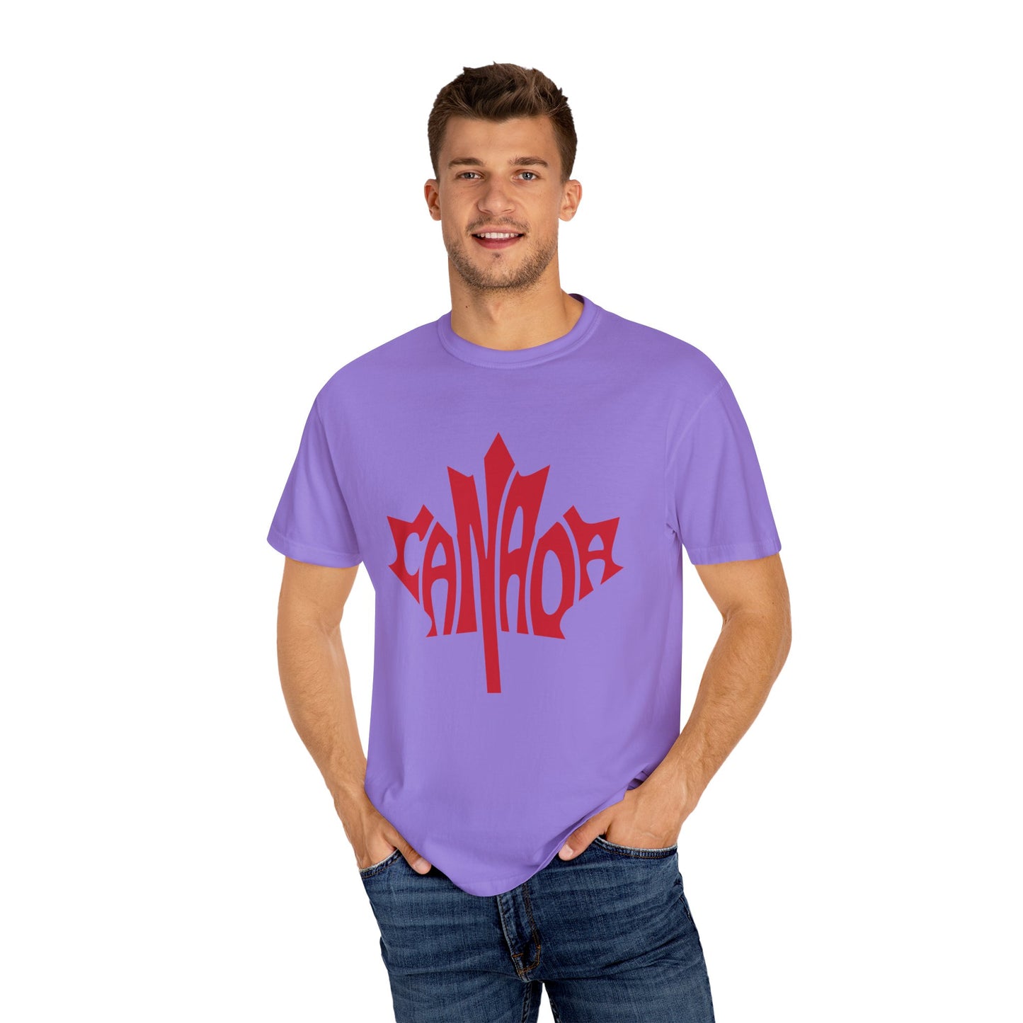 Canada Graphic T-Shirt, Unisex Tee, Garment-Dyed Style, Casual Wear, Summer Essentials, Canadian Pride, Unique Gift Idea