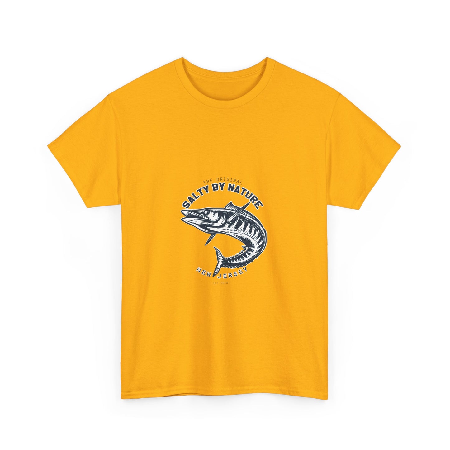 Salty By Nature Unisex Heavy Cotton Tee, Fishing Lover Gift, Outdoor Enthusiast Shirt, Summer Casual Wear, Beach Day Outfit