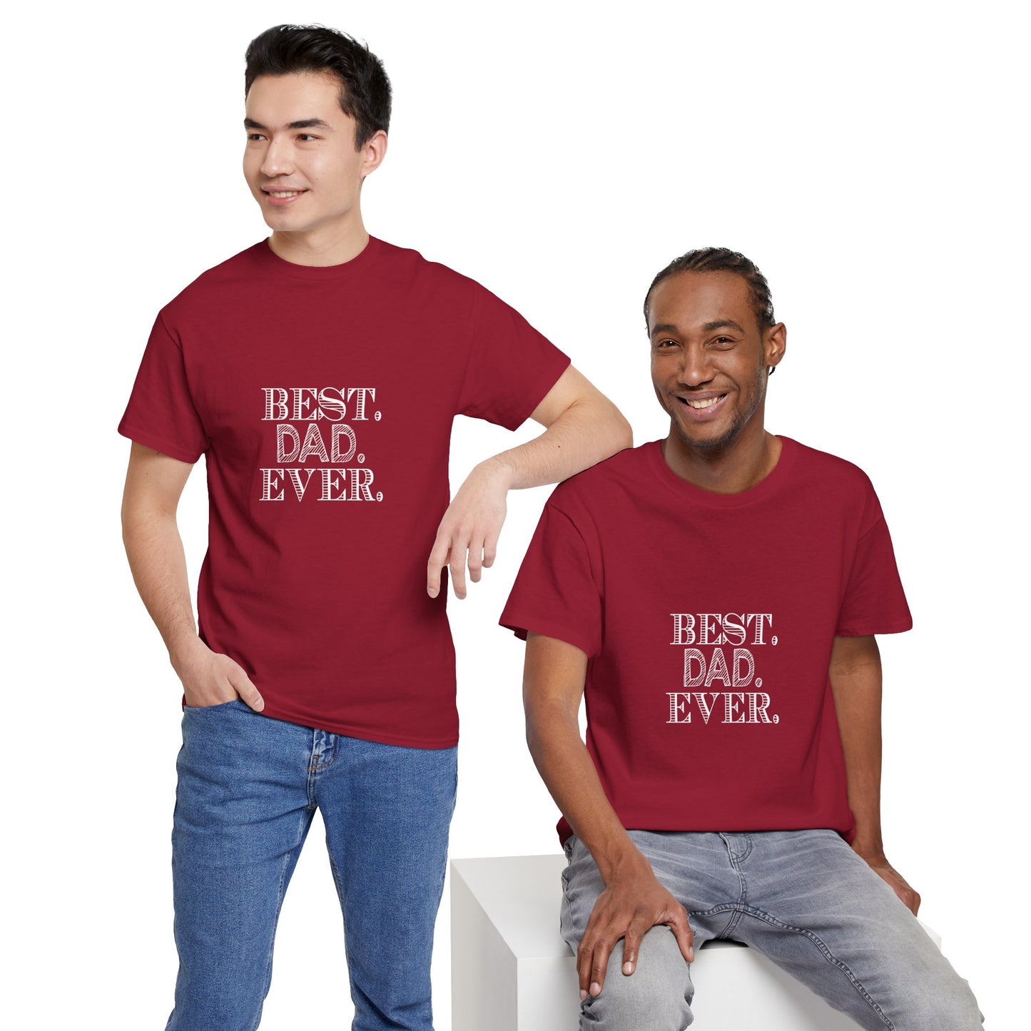 Best Dad Ever Unisex Heavy Cotton Tee - Father's Day Gift, Dad T-Shirt, Casual Wear, Gift for Him, Family Reunion Shirt