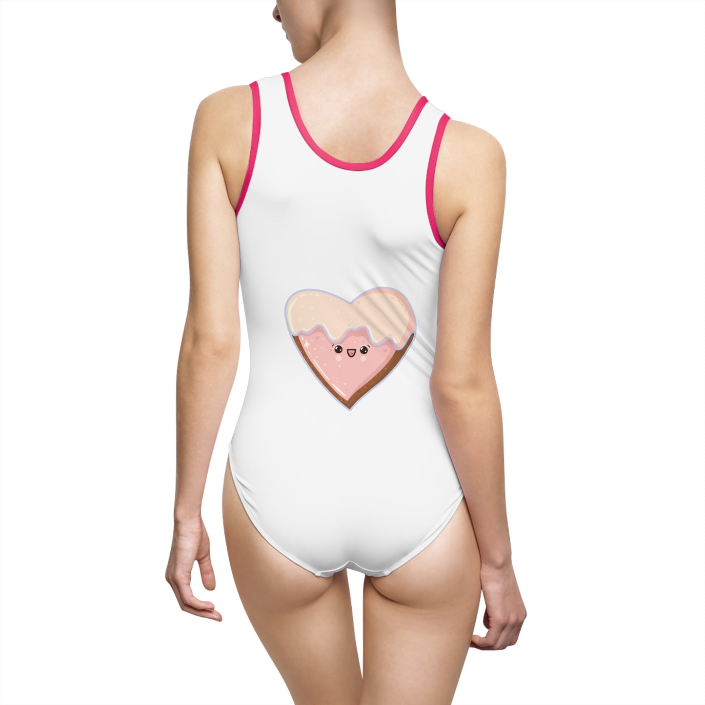 Cute Heart Ice Cream Swimsuit, Women's Swimwear, Summer Swim, Beach Outfit, Pool Party Attire, Vacation Swimwear