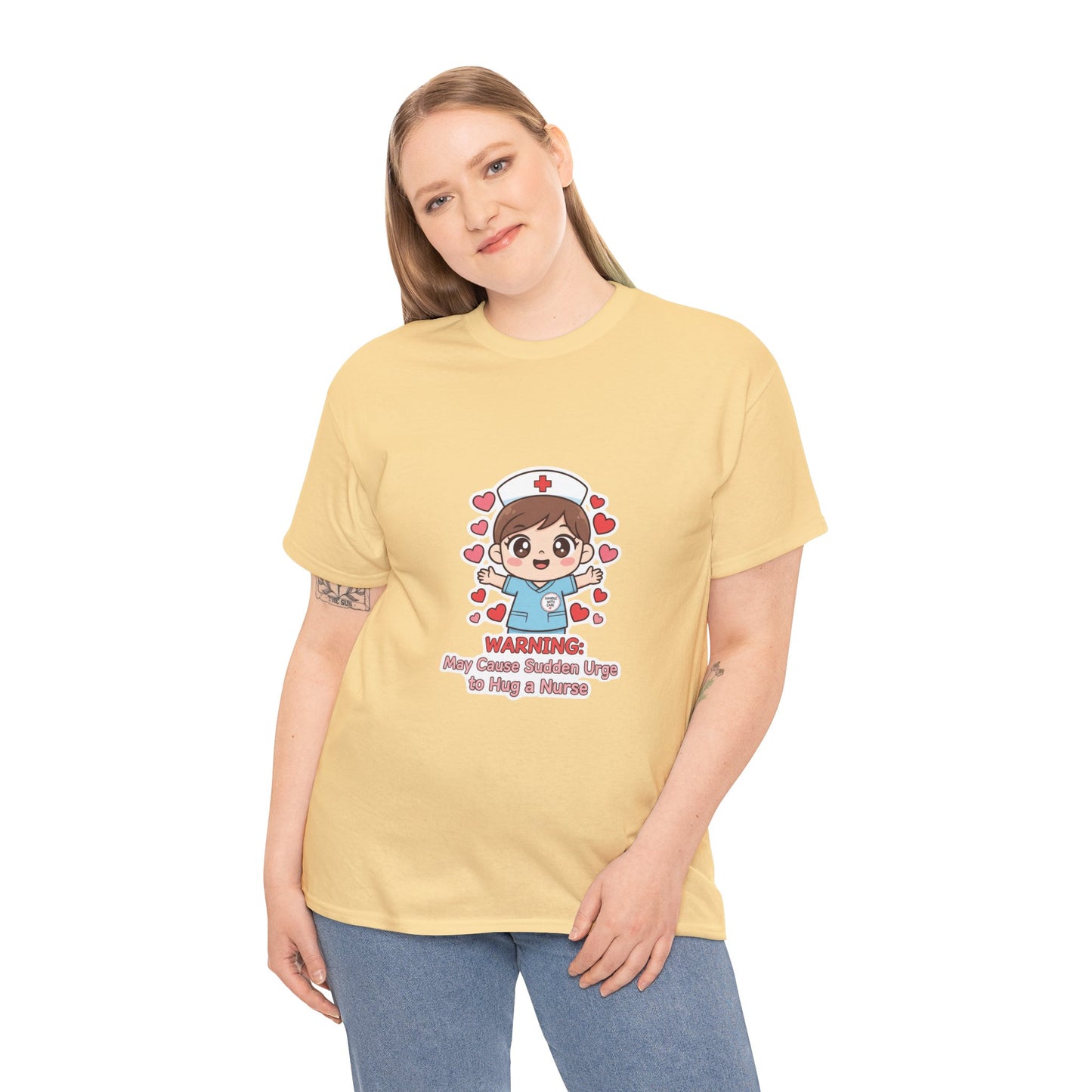 Nurse Humor Tee, Unisex Heavy Cotton Tee for Healthcare Workers, Cute Nurse Shirt, Gift for Nurses, Funny Medical Apparel, Casual T-Shirt