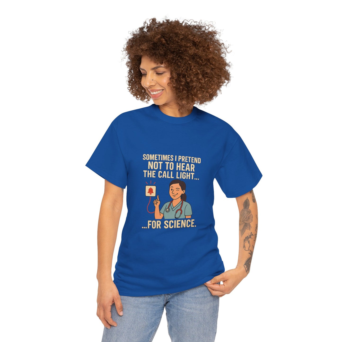 Funny Science Nurse Tee, Unisex Heavy Cotton Tee for Healthcare Workers, Gift for Nurses, Medical Humor Shirt, Nurses Week Apparel
