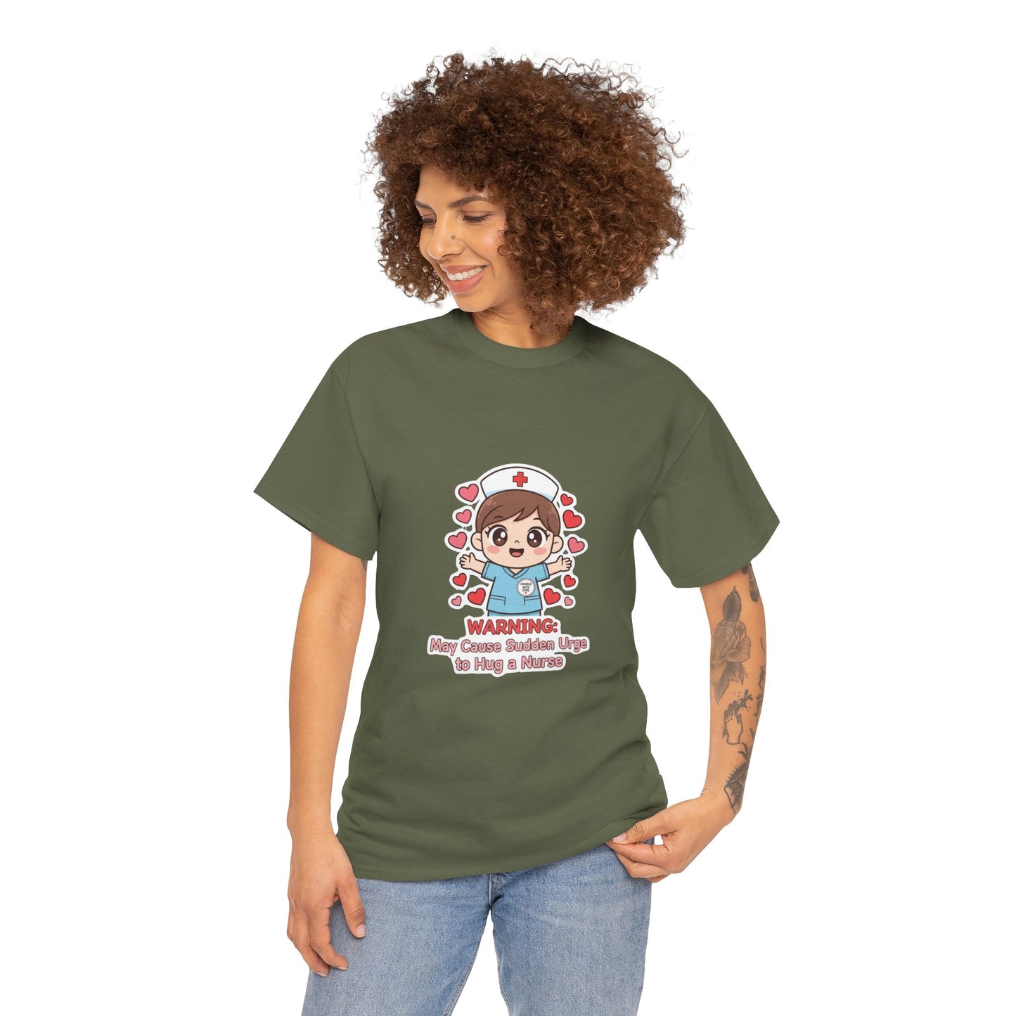 Nurse Humor Tee, Unisex Heavy Cotton Tee for Healthcare Workers, Cute Nurse Shirt, Gift for Nurses, Funny Medical Apparel, Casual T-Shirt