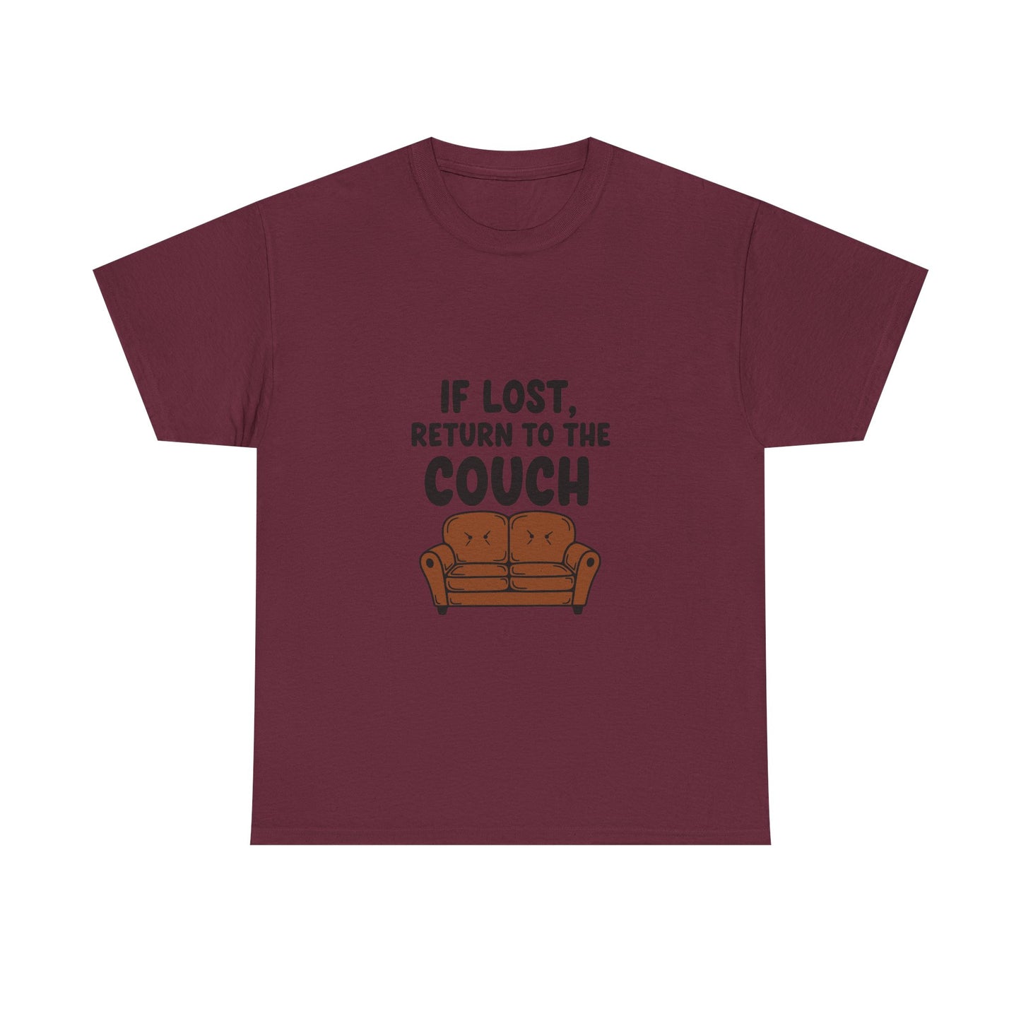 Funny Couch Tee, Unisex Heavy Cotton Tee, Comfort Shirt for Homebodies, Perfect Gift for Couch Lovers, Casual Wear, Quirky Shirt