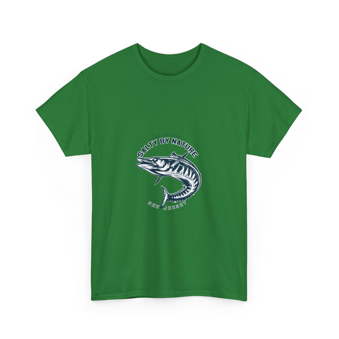Salty By Nature Unisex Heavy Cotton Tee, Fishing Lover Gift, Outdoor Enthusiast Shirt, Summer Casual Wear, Beach Day Outfit