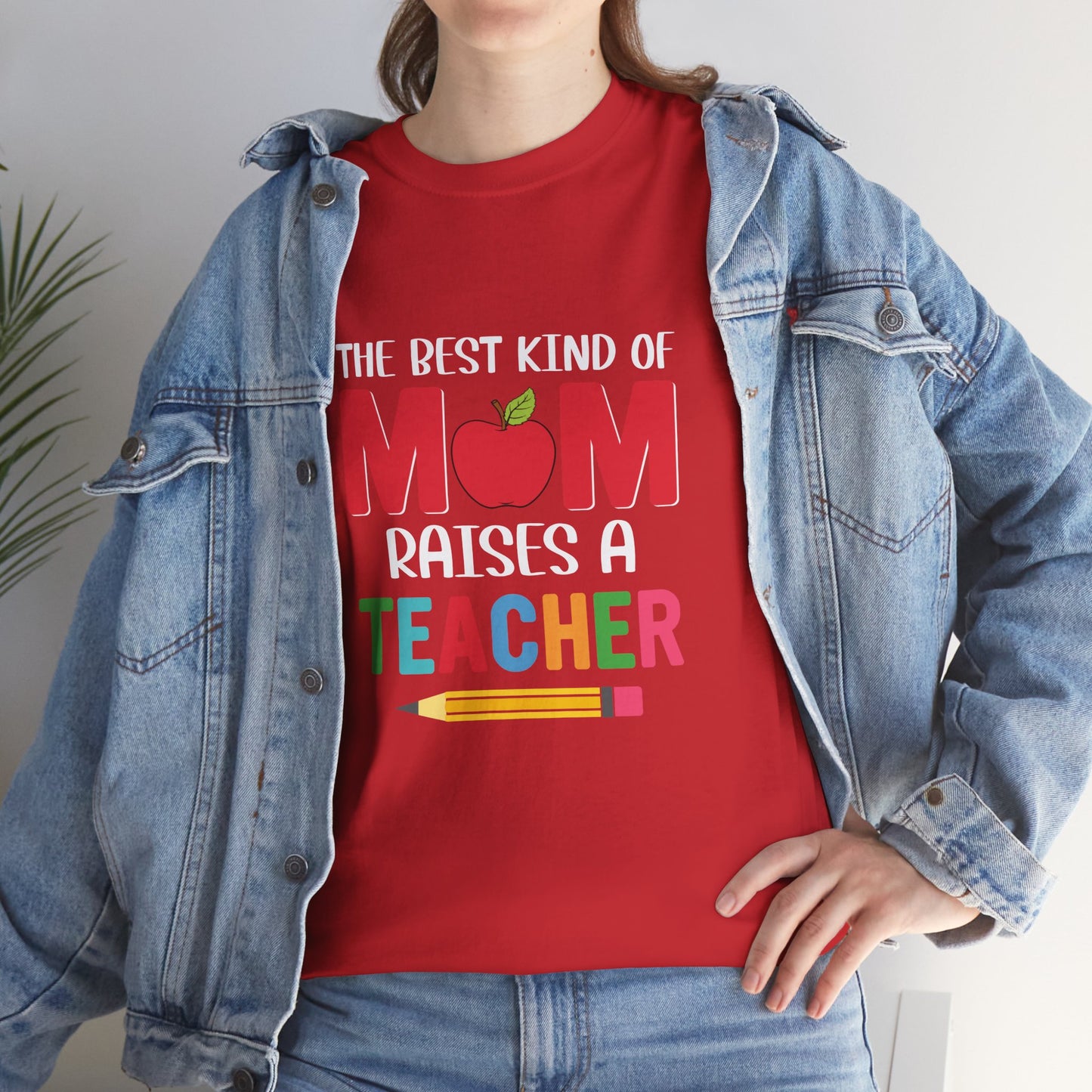 Mom Teacher Tee - Unisex Heavy Cotton, Gift for Teachers, Back to School Shirt, Funny Mom Shirt, Cute Teacher Apparel