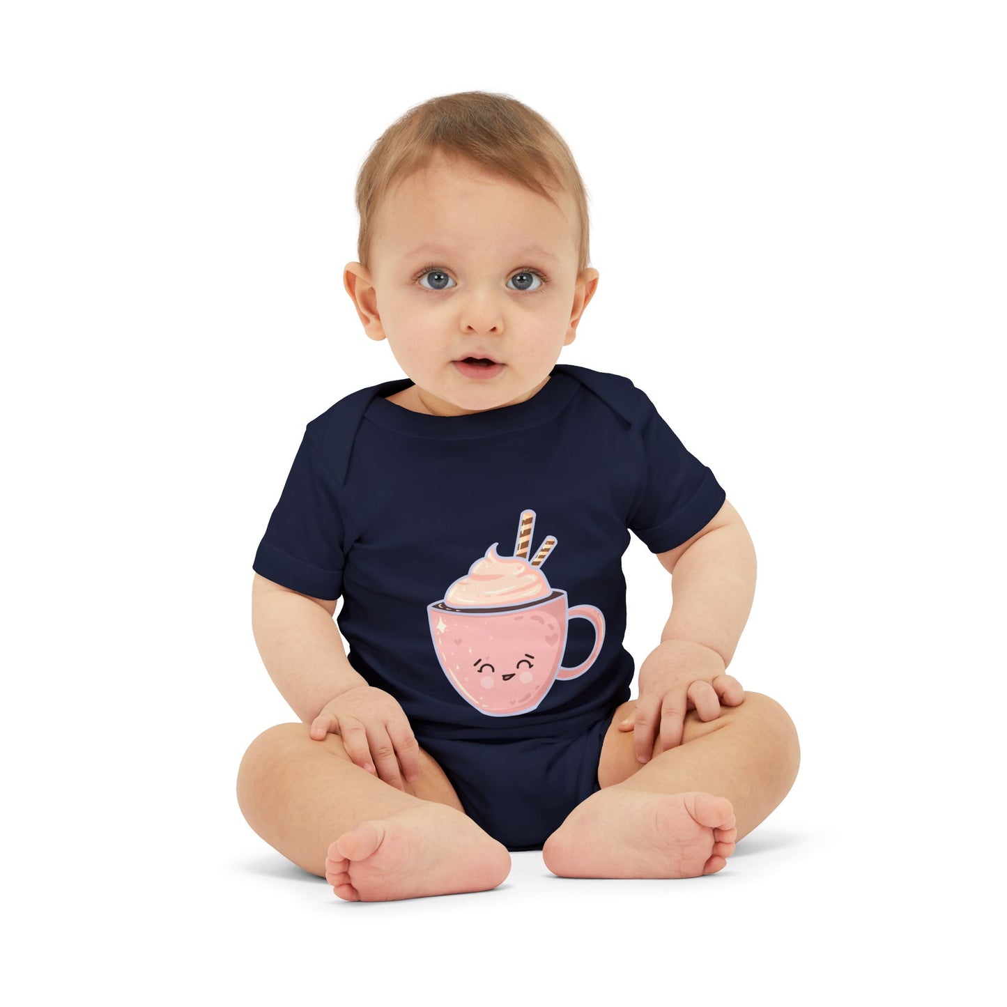 Cute Hot Chocolate Infant Onesie, Baby Shower Gift, Holiday Outfit, Newborn Clothing, Festive Baby Wear, Winter Celebration Attire