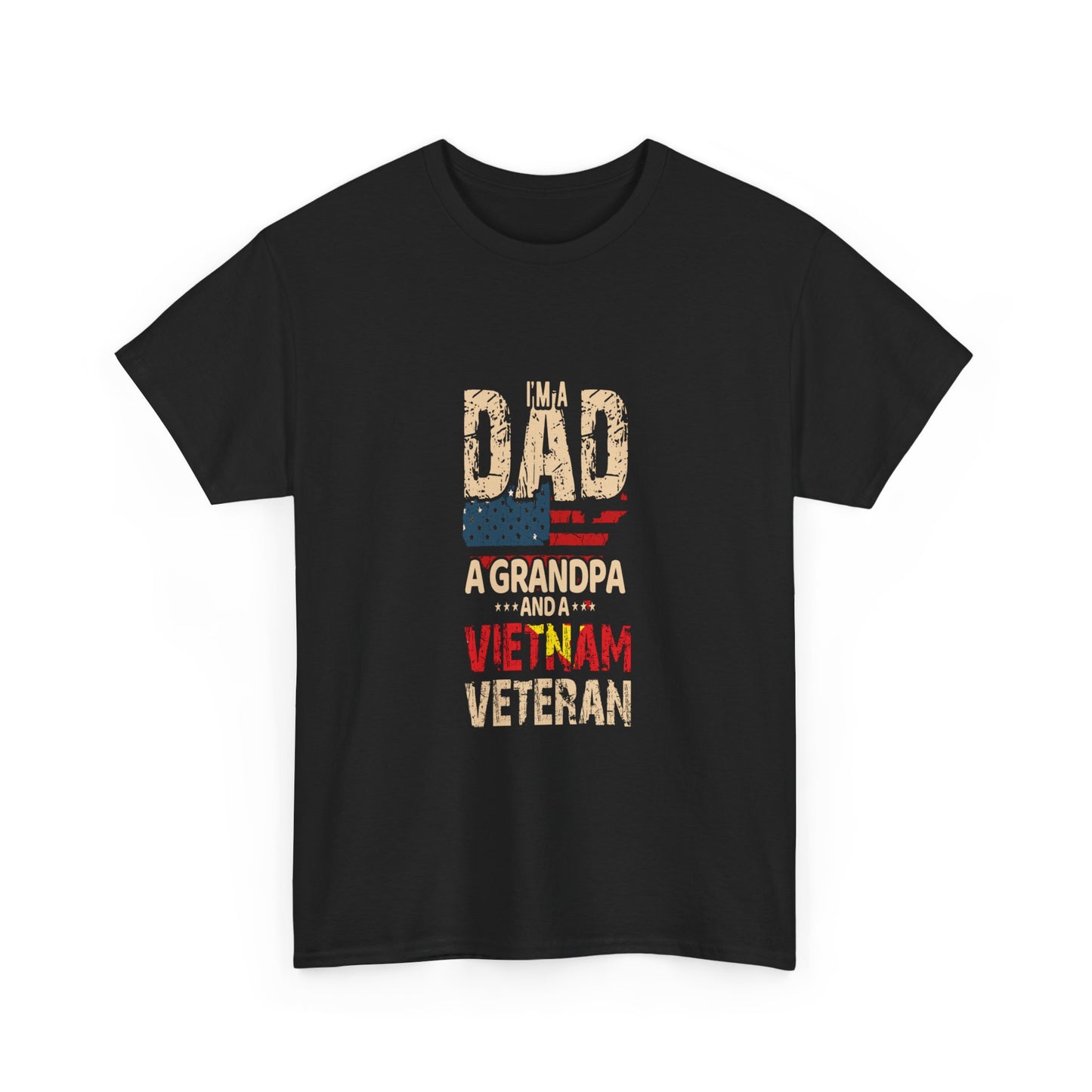 Vietnam Veteran Dad T-Shirt, Unisex Heavy Cotton Tee for Father's Day, Patriotic Gift, Grandpa Shirt, Memorial Day Tops