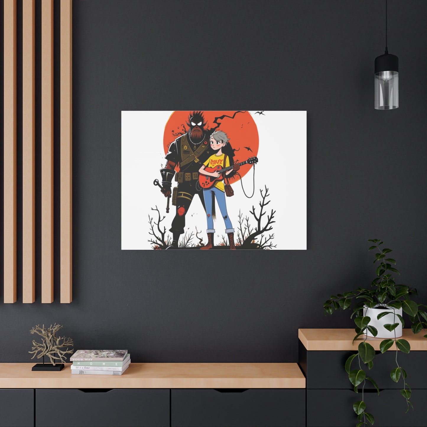 Canvas Art Print, Retro Cool Character Art, Gift for Gamers, Wall Decor for Kids Rooms, Perfect for Birthdays and Holidays