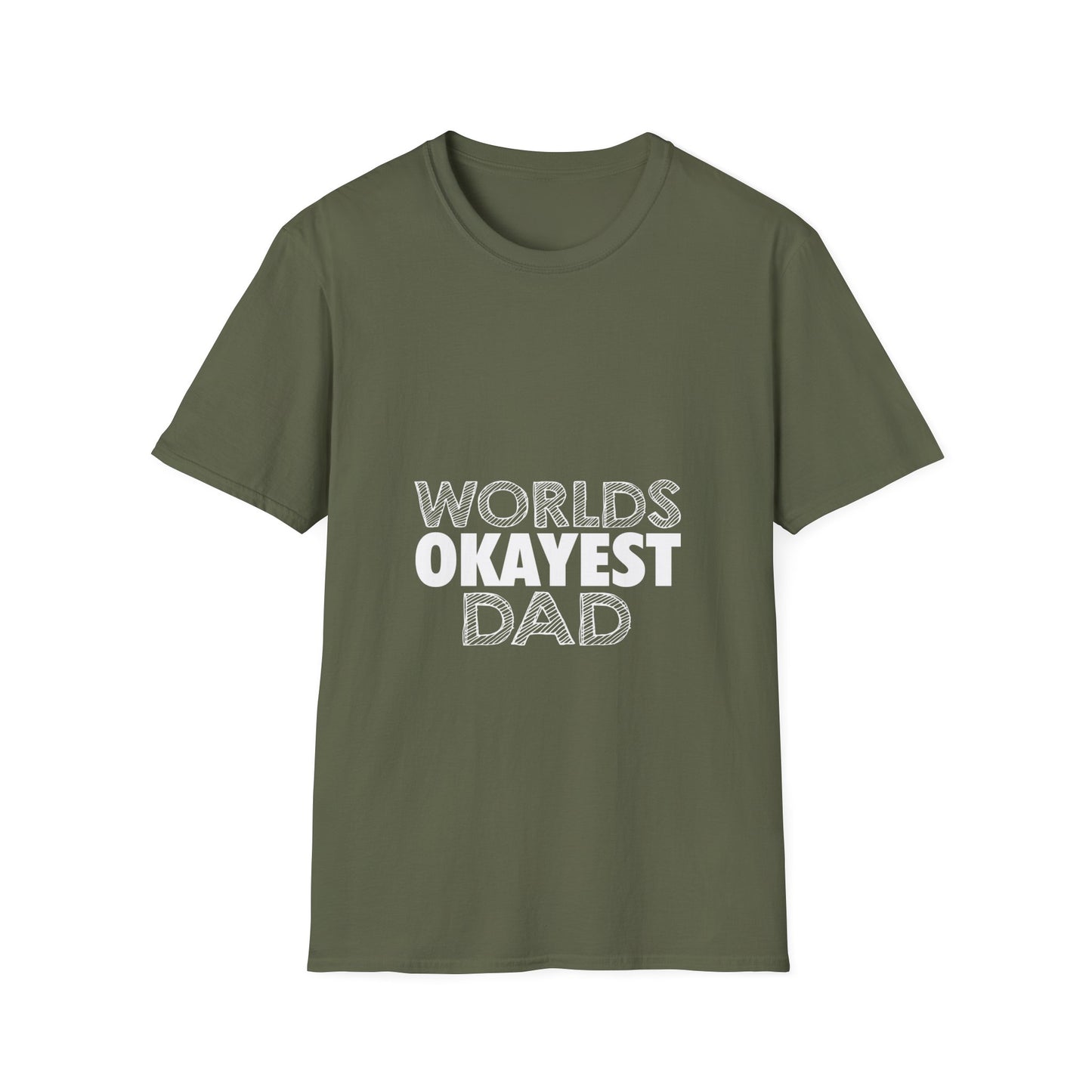 World's Okayest Dad Unisex T-Shirt, Funny Gift for Dads, Father's Day Tee, Casual Wear, Dad Jokes Apparel, Gift for Him