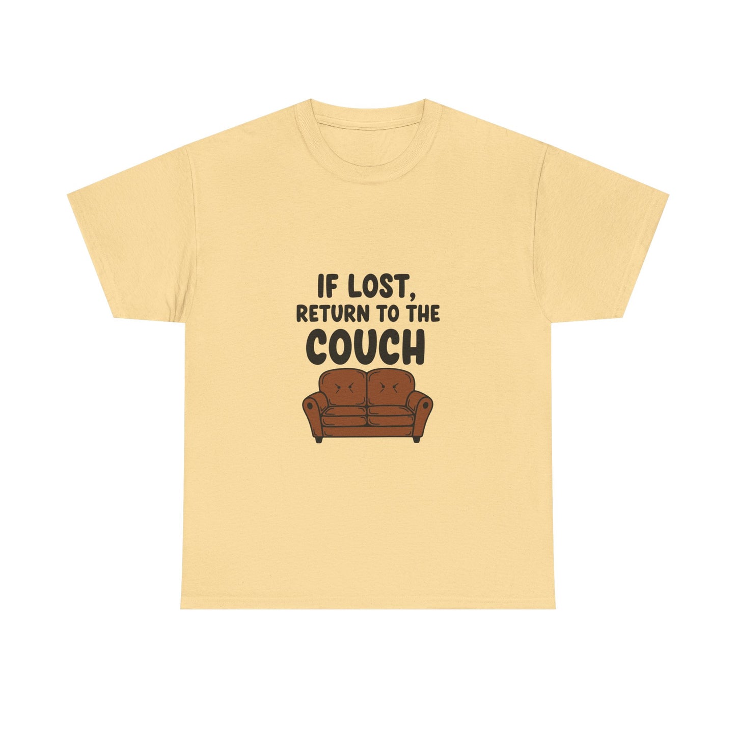 Funny Couch Tee, Unisex Heavy Cotton Tee, Comfort Shirt for Homebodies, Perfect Gift for Couch Lovers, Casual Wear, Quirky Shirt