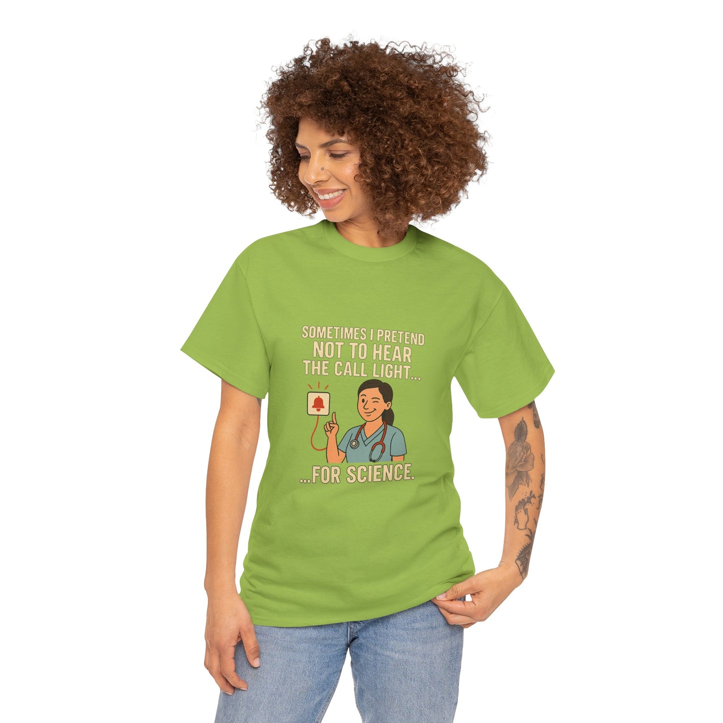 Funny Science Nurse Tee, Unisex Heavy Cotton Tee for Healthcare Workers, Gift for Nurses, Medical Humor Shirt, Nurses Week Apparel