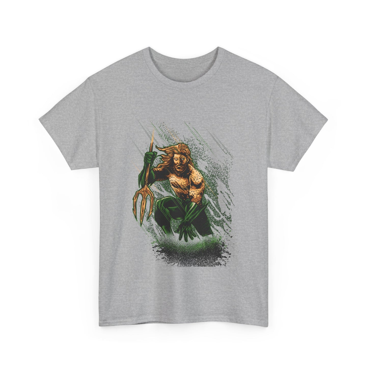 Aquatic Hero Unisex Heavy Cotton Tee, Graphic Shirt, Ocean Lover Gift, Casual Wear, Gift for Him, Comic Fan Apparel