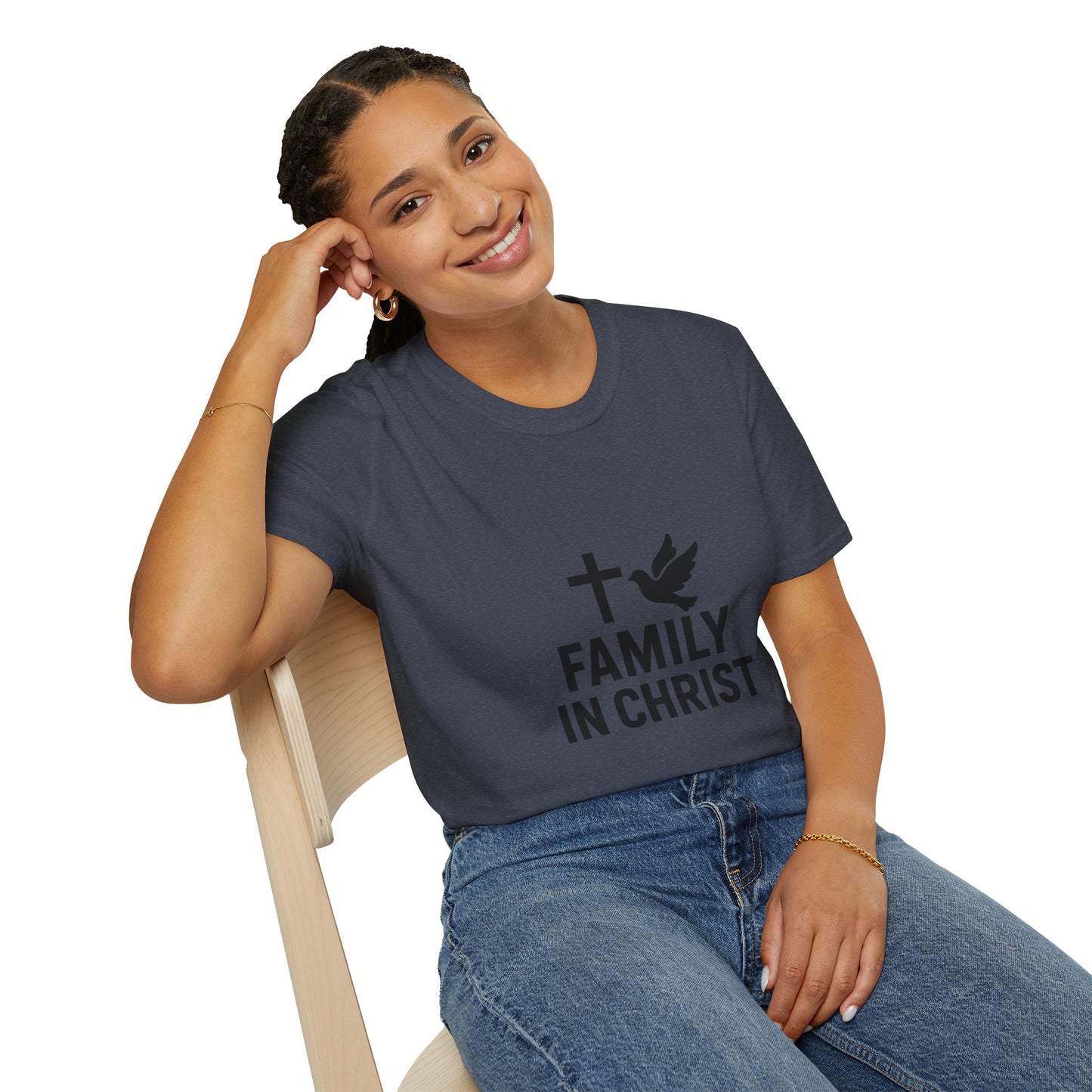 Faith-Inspired Family T-Shirt, Christian Gift, Unisex Tee for Family Events, Church Outfits, Religious Apparel