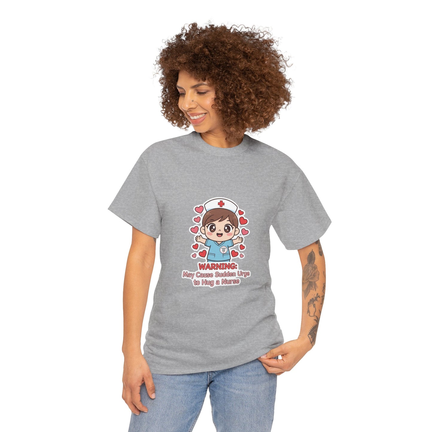 Nurse Humor Tee, Unisex Heavy Cotton Tee for Healthcare Workers, Cute Nurse Shirt, Gift for Nurses, Funny Medical Apparel, Casual T-Shirt