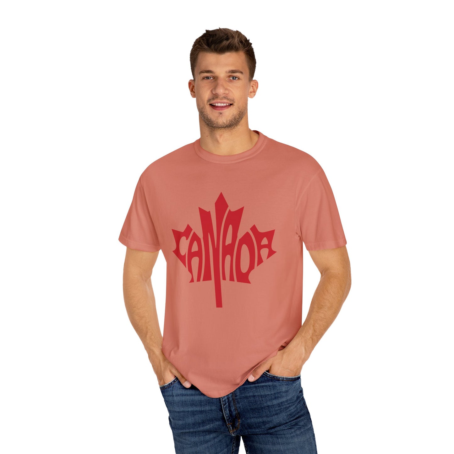 Canada Graphic T-Shirt, Unisex Tee, Garment-Dyed Style, Casual Wear, Summer Essentials, Canadian Pride, Unique Gift Idea