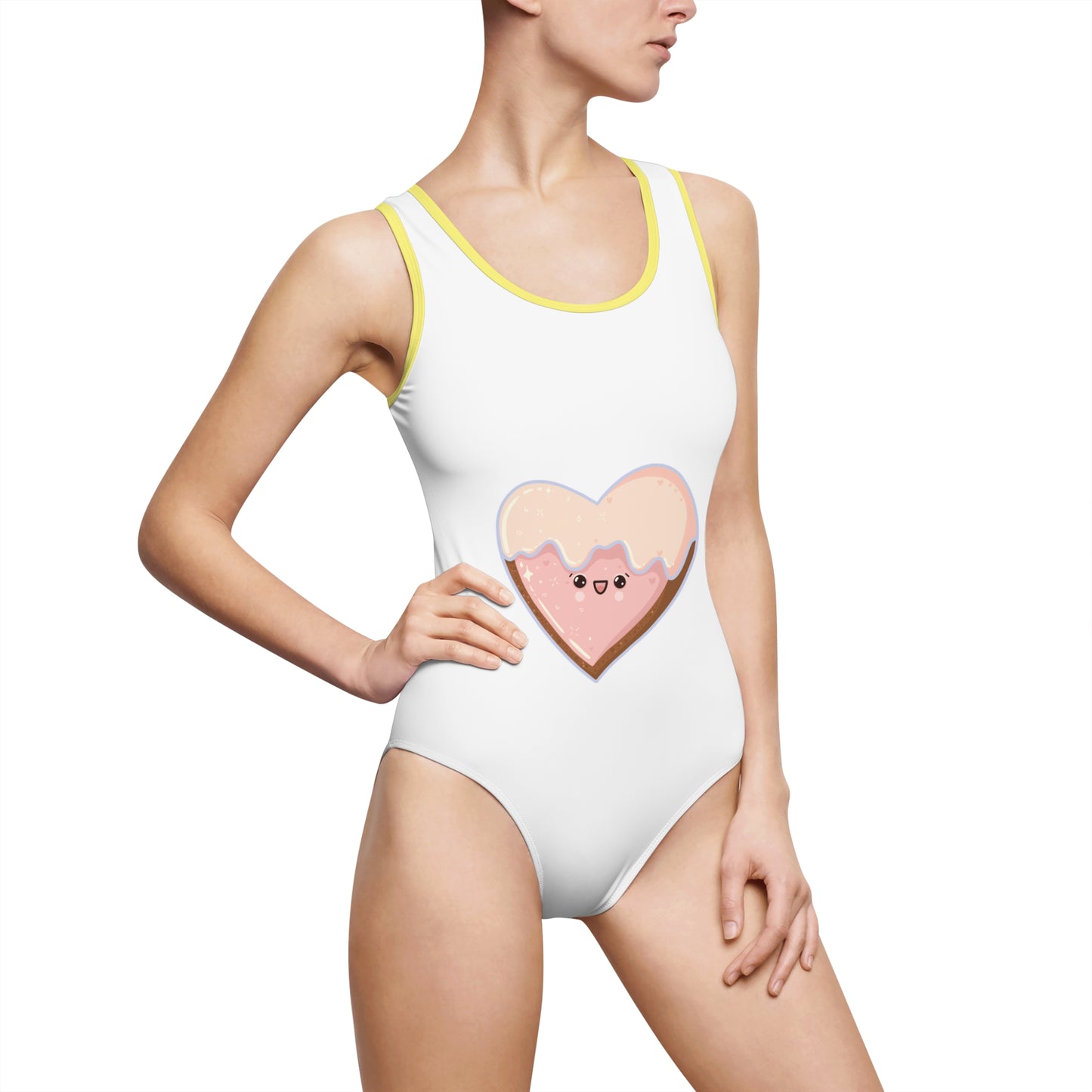 Cute Heart Ice Cream Swimsuit, Women's Swimwear, Summer Swim, Beach Outfit, Pool Party Attire, Vacation Swimwear