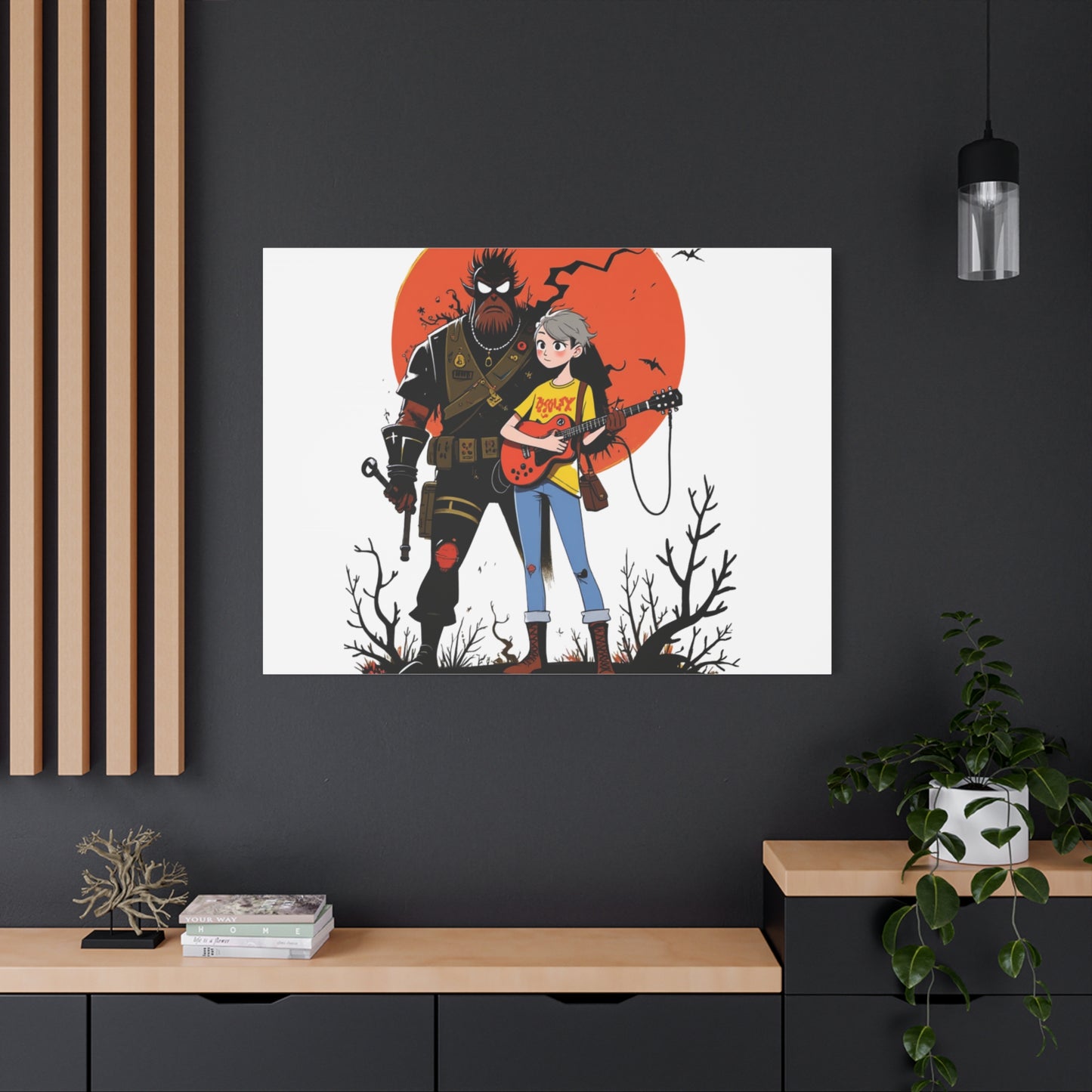Canvas Art Print, Retro Cool Character Art, Gift for Gamers, Wall Decor for Kids Rooms, Perfect for Birthdays and Holidays