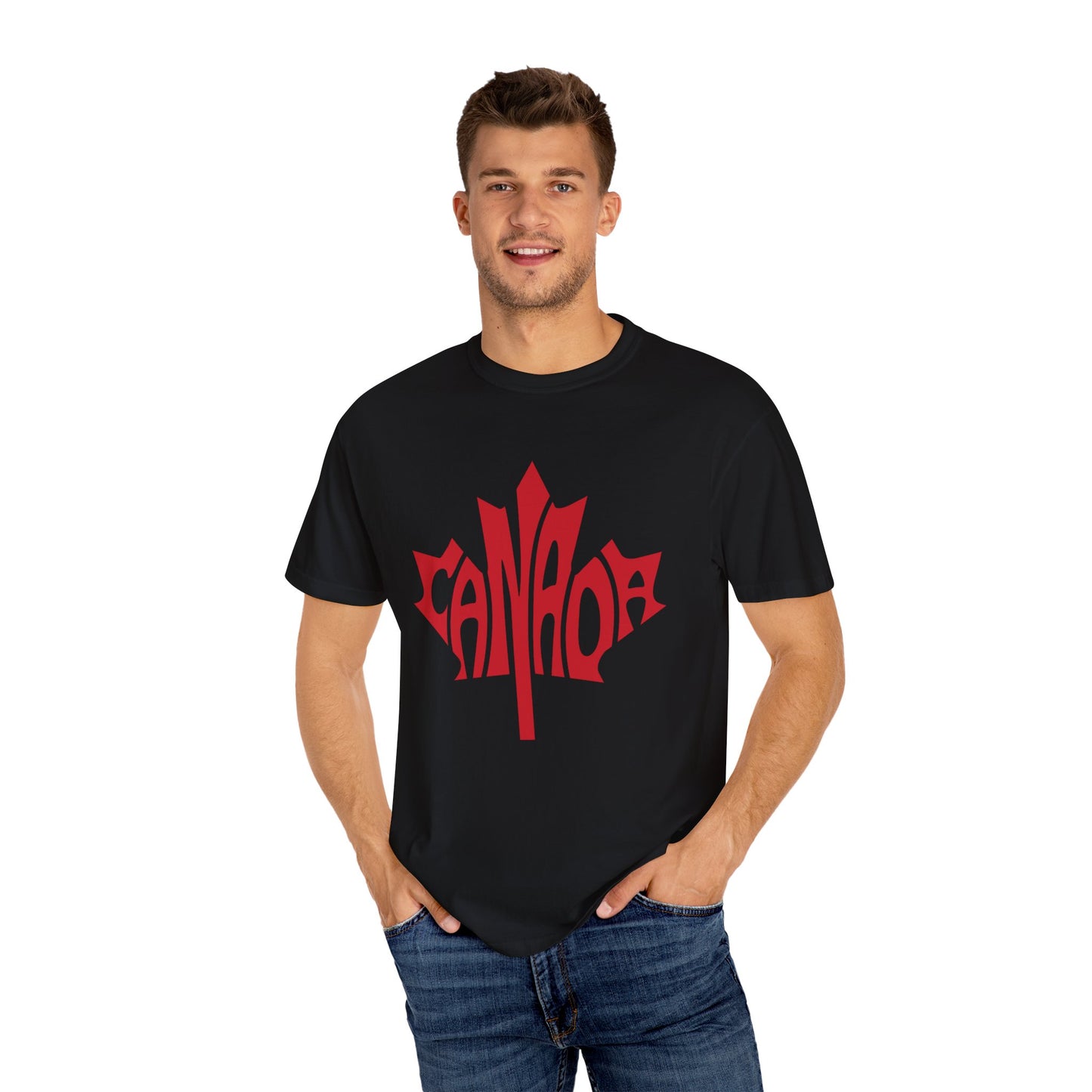 Canada Graphic T-Shirt, Unisex Tee, Garment-Dyed Style, Casual Wear, Summer Essentials, Canadian Pride, Unique Gift Idea